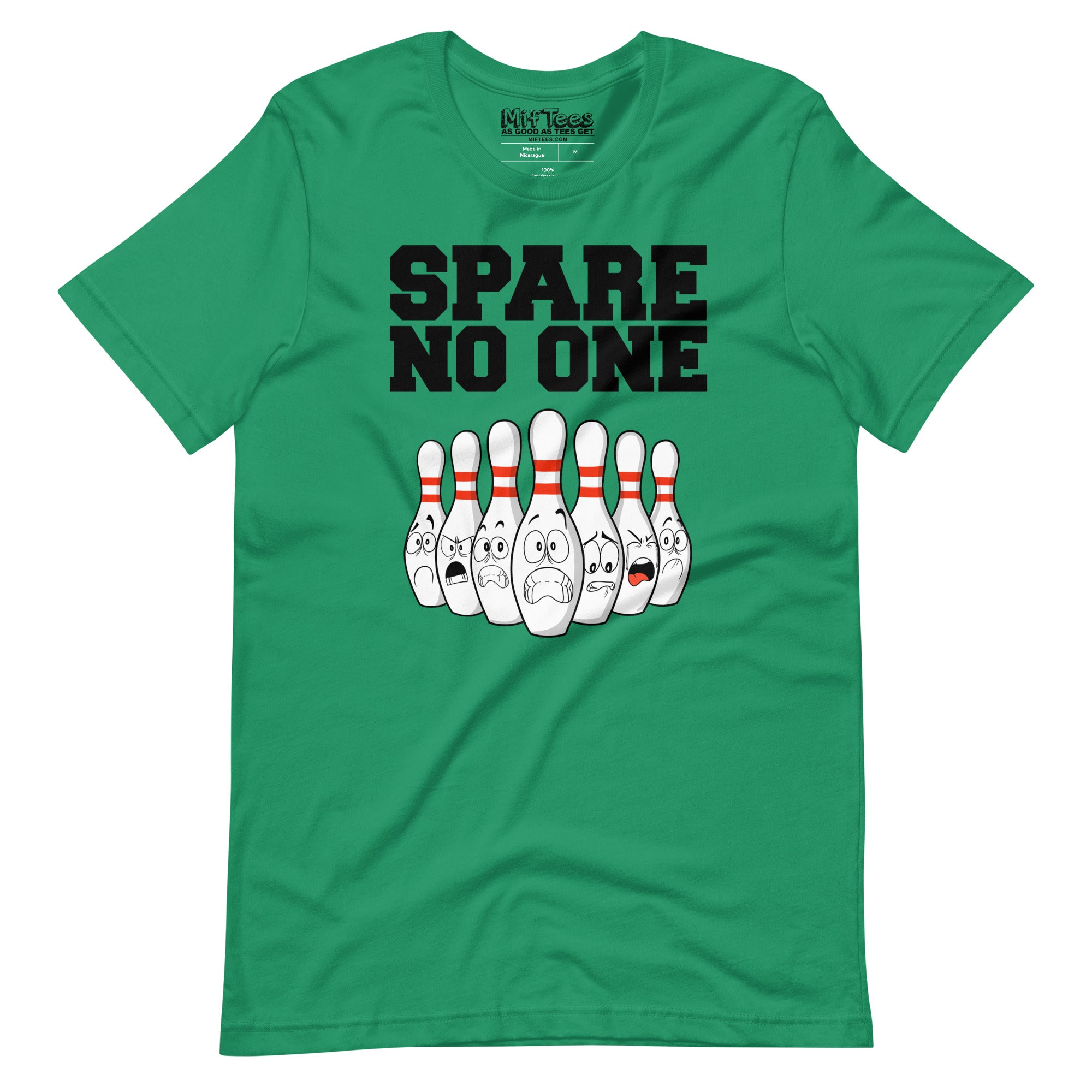 Scared Bowling Pins Spare No One Bowling t-shirt