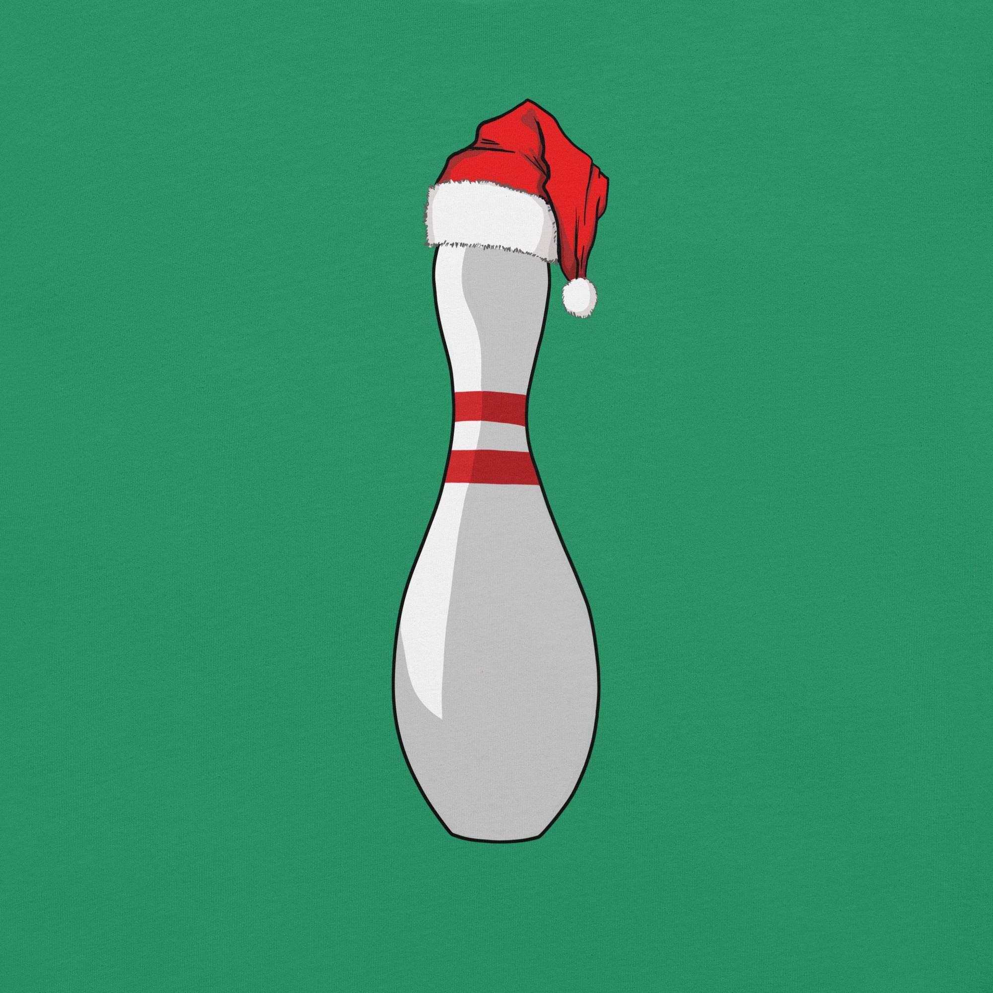 Bowling Pin with Santa Hat t-shirt