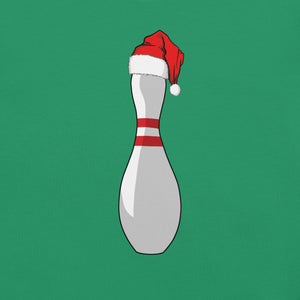 Bowling Pin with Santa Hat t-shirt