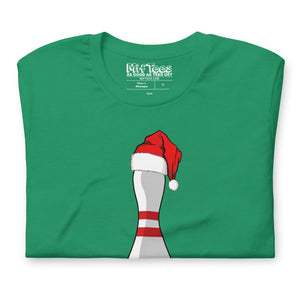 Bowling Pin with Santa Hat t-shirt