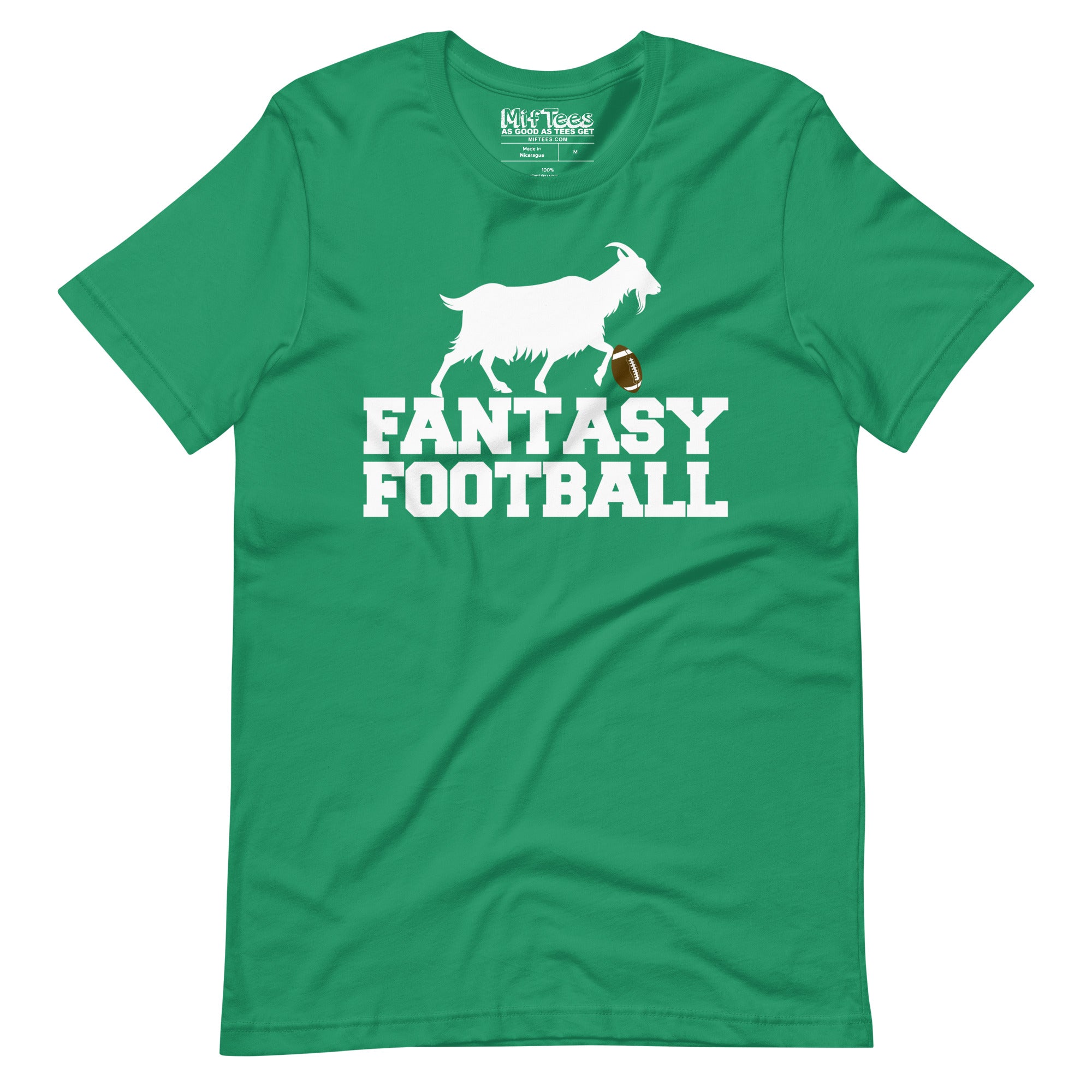 Fantasy Football GOAT kicking Football T-Shirt