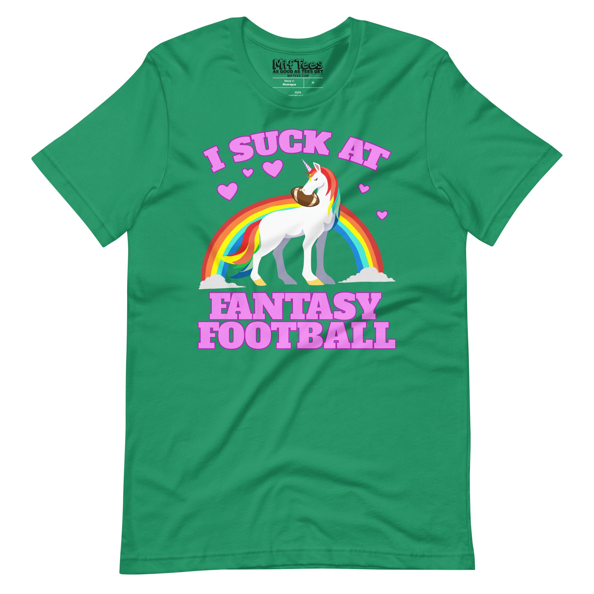 I Suck at Fantasy Football Unicorn t-shirt