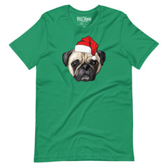 Pug with Santa hat Christmas Pug t-shirt