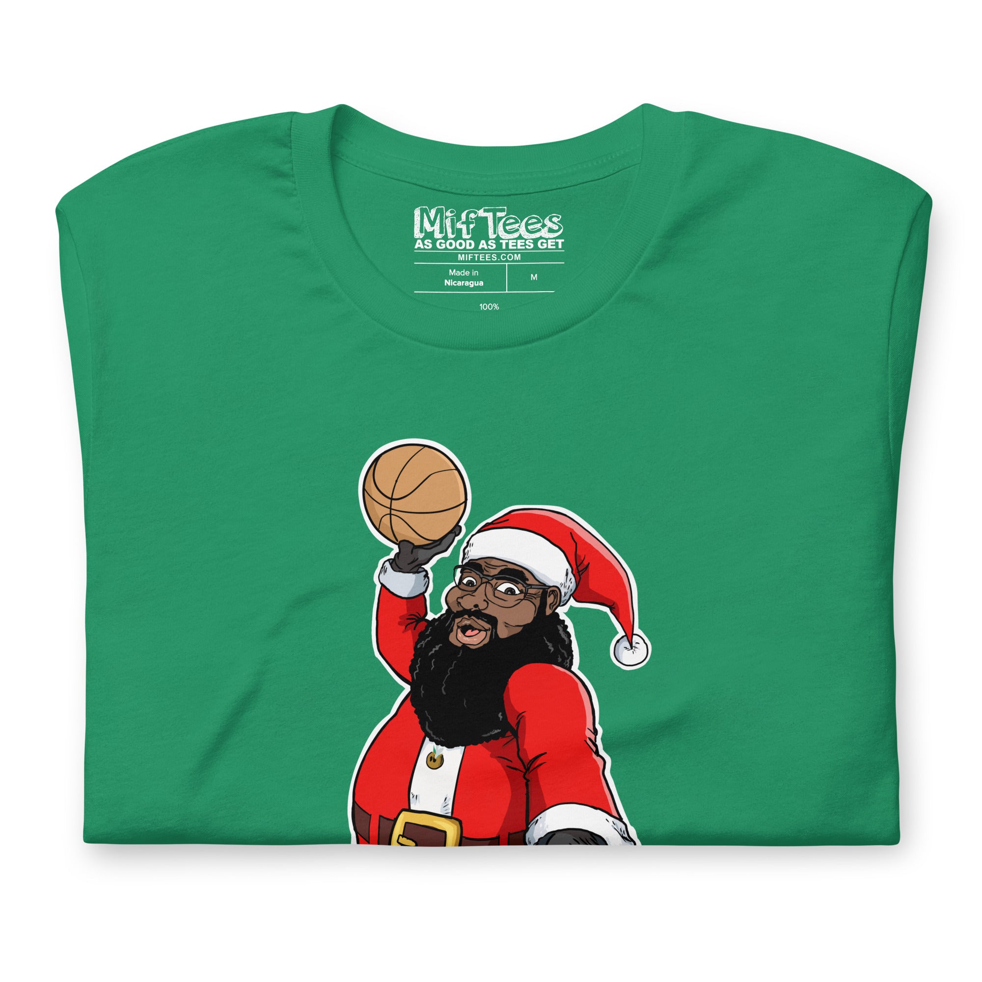 Black Santa Dunking A Basketball t-shirt