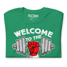 Load image into Gallery viewer, Santa Claus Welcome to the North Swole T-Shirt
