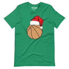 Ho Ho Hoops! Basketball with Santa Hat t-shirt