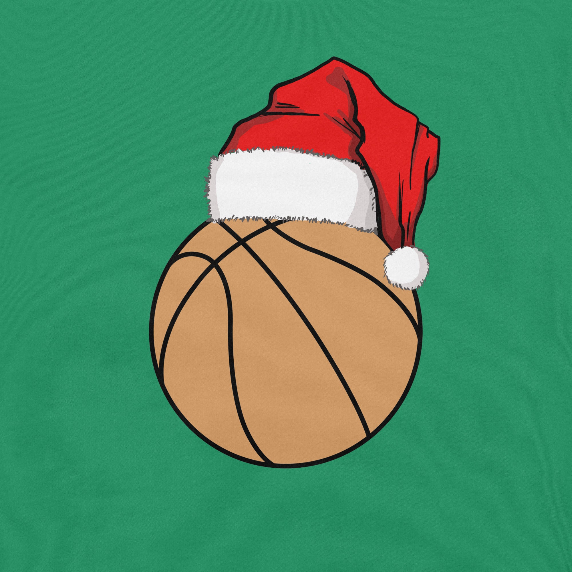 Ho Ho Hoops! Basketball with Santa Hat t-shirt