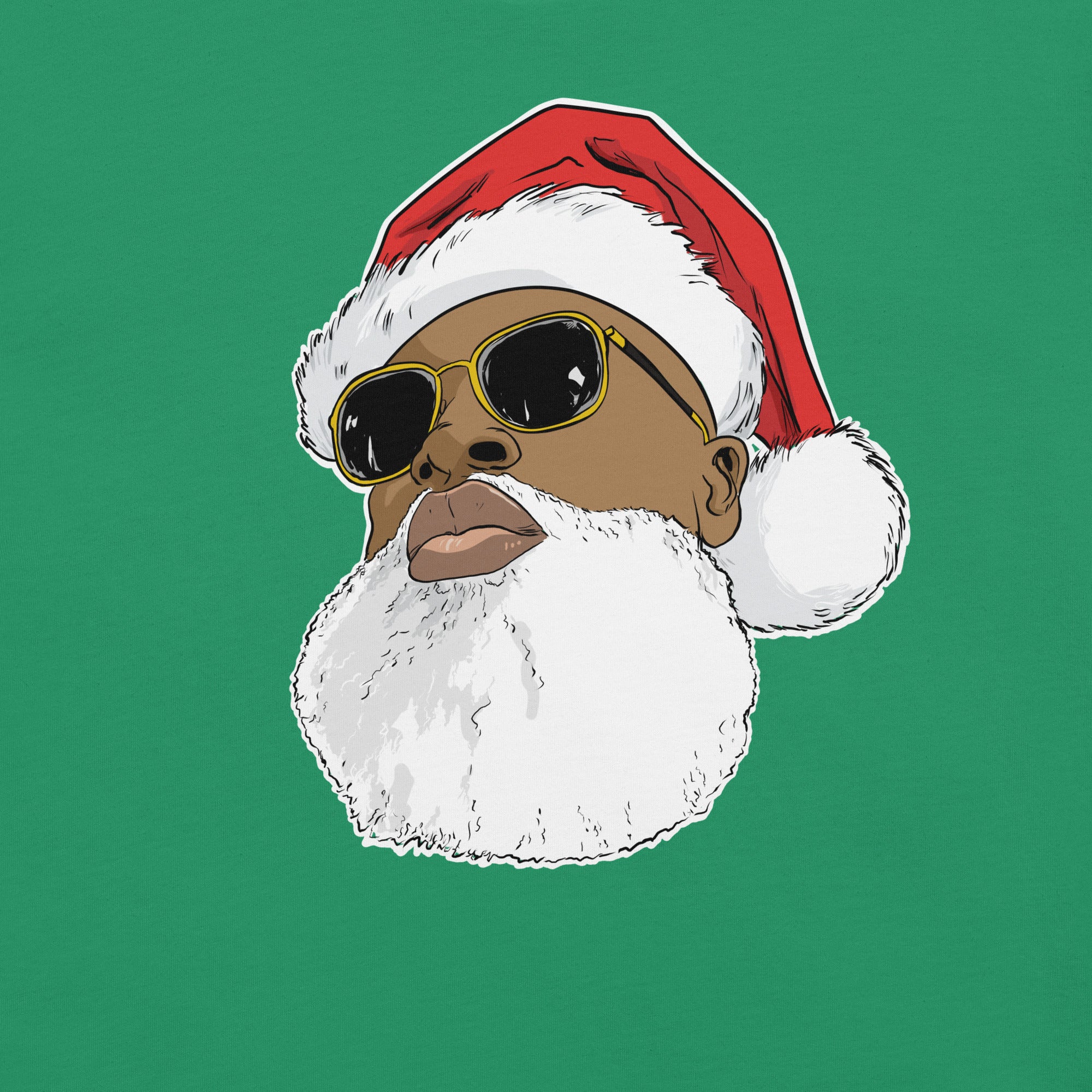 Black Santa Claus with Sunglasses t-shirt