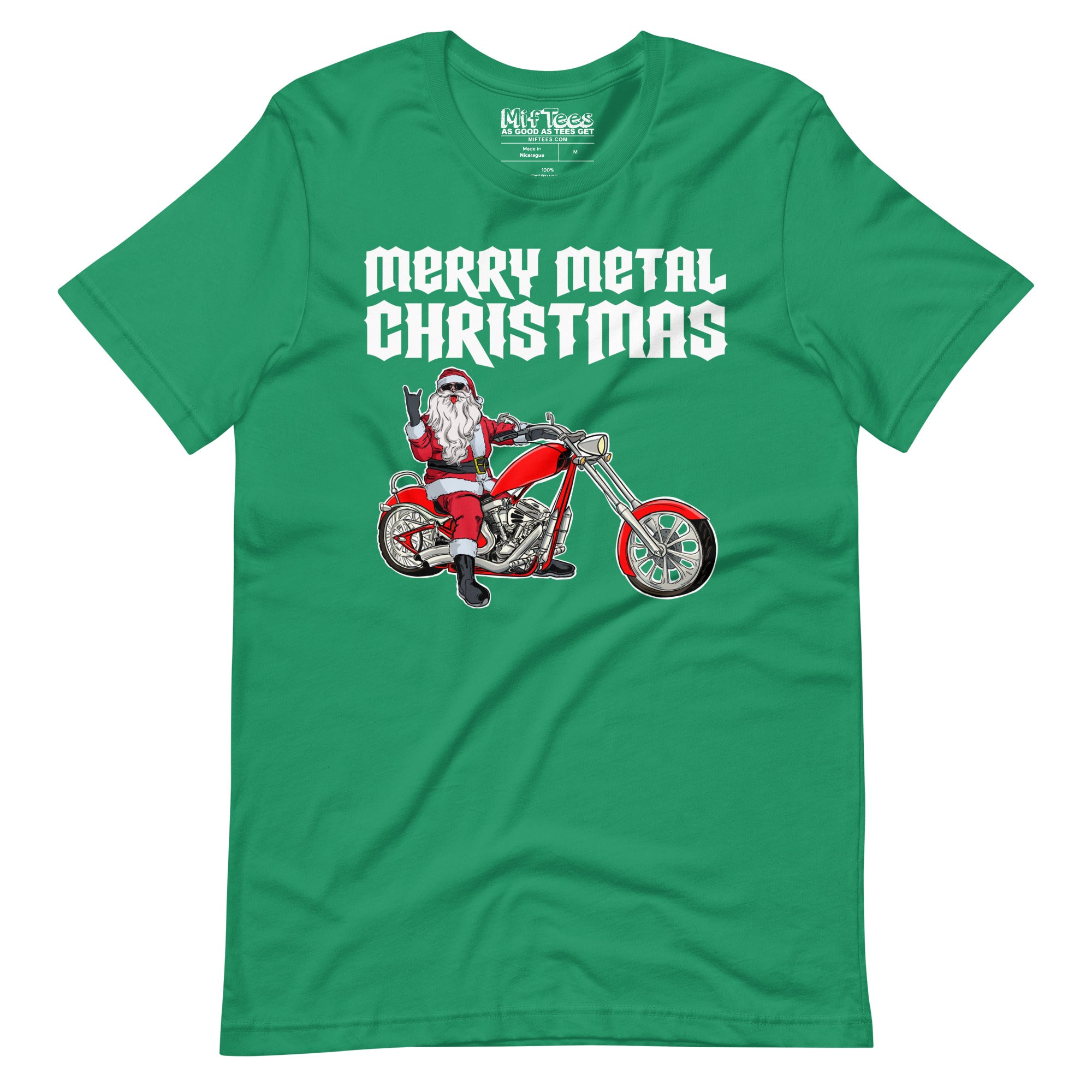 Santa Claus Merry Metal Christmas t-shirt