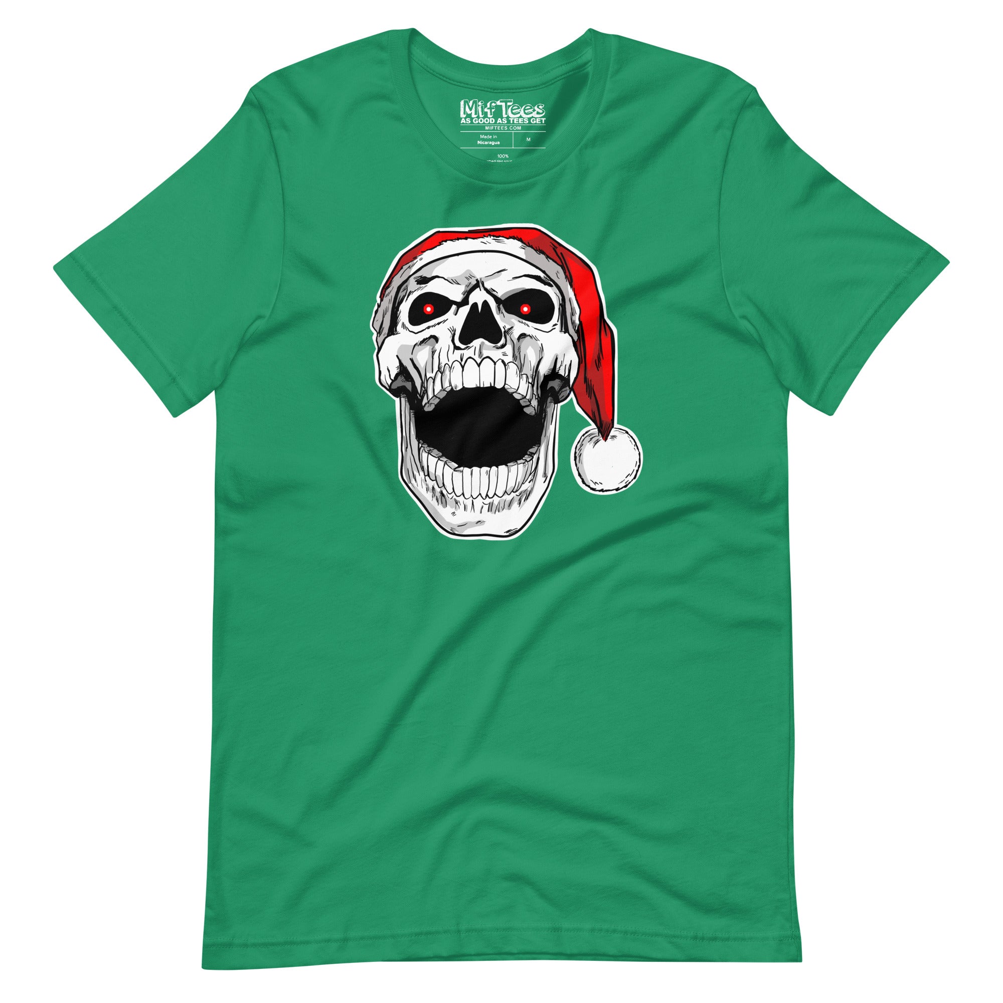 Screaming Skull with Santa Hat t-shirt