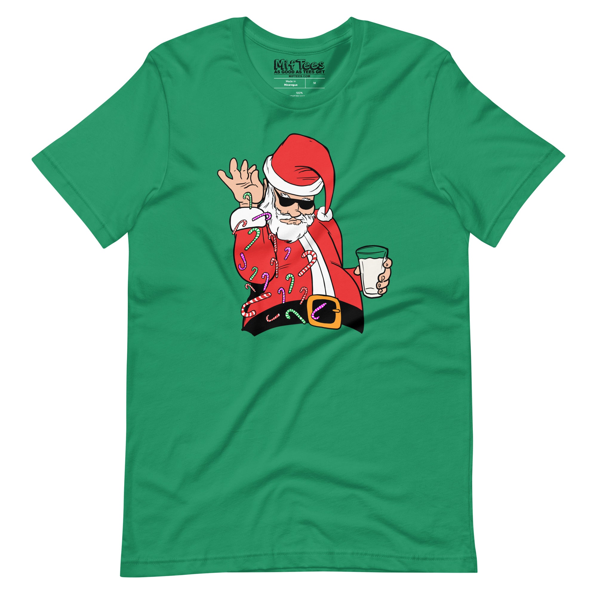 Santa throwing Candy Canes t-shirt