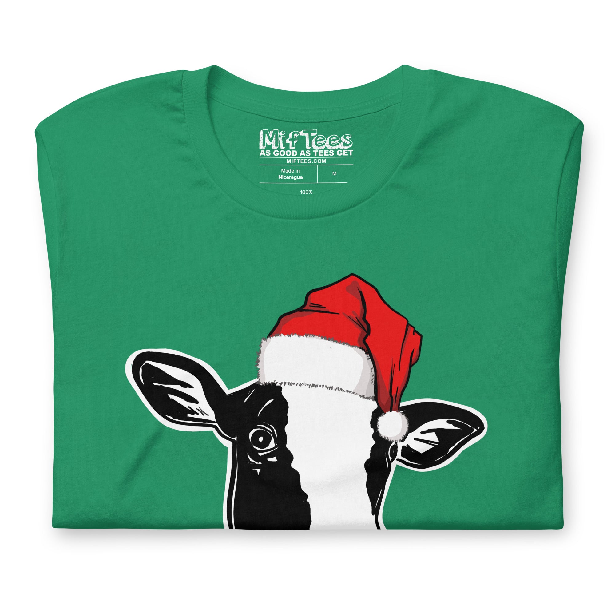 Cow with Santa Hat t-shirt