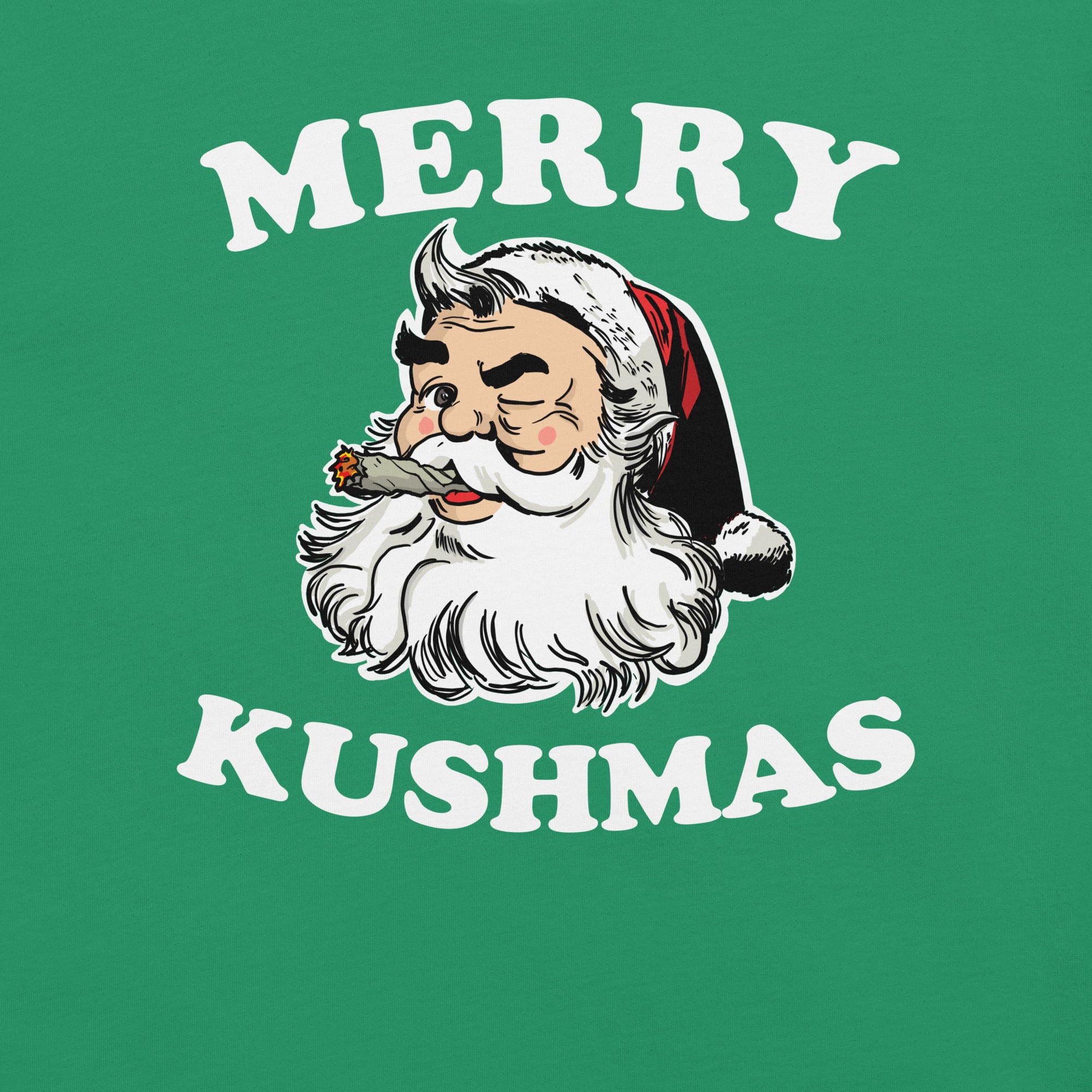 Merry Kushmas Santa smoking weed t-shirt