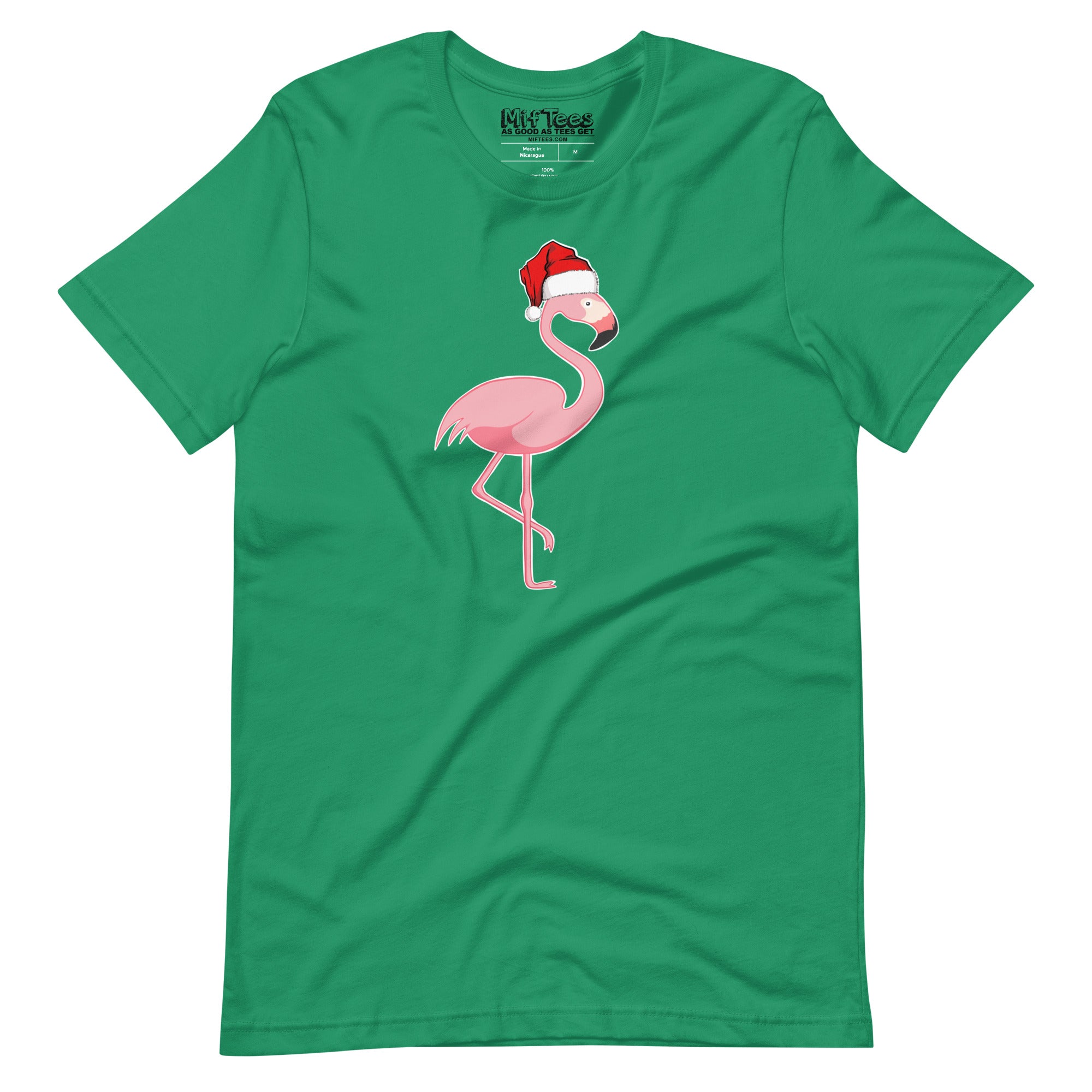 Pink Flamingo with Santa Hat t-shirt