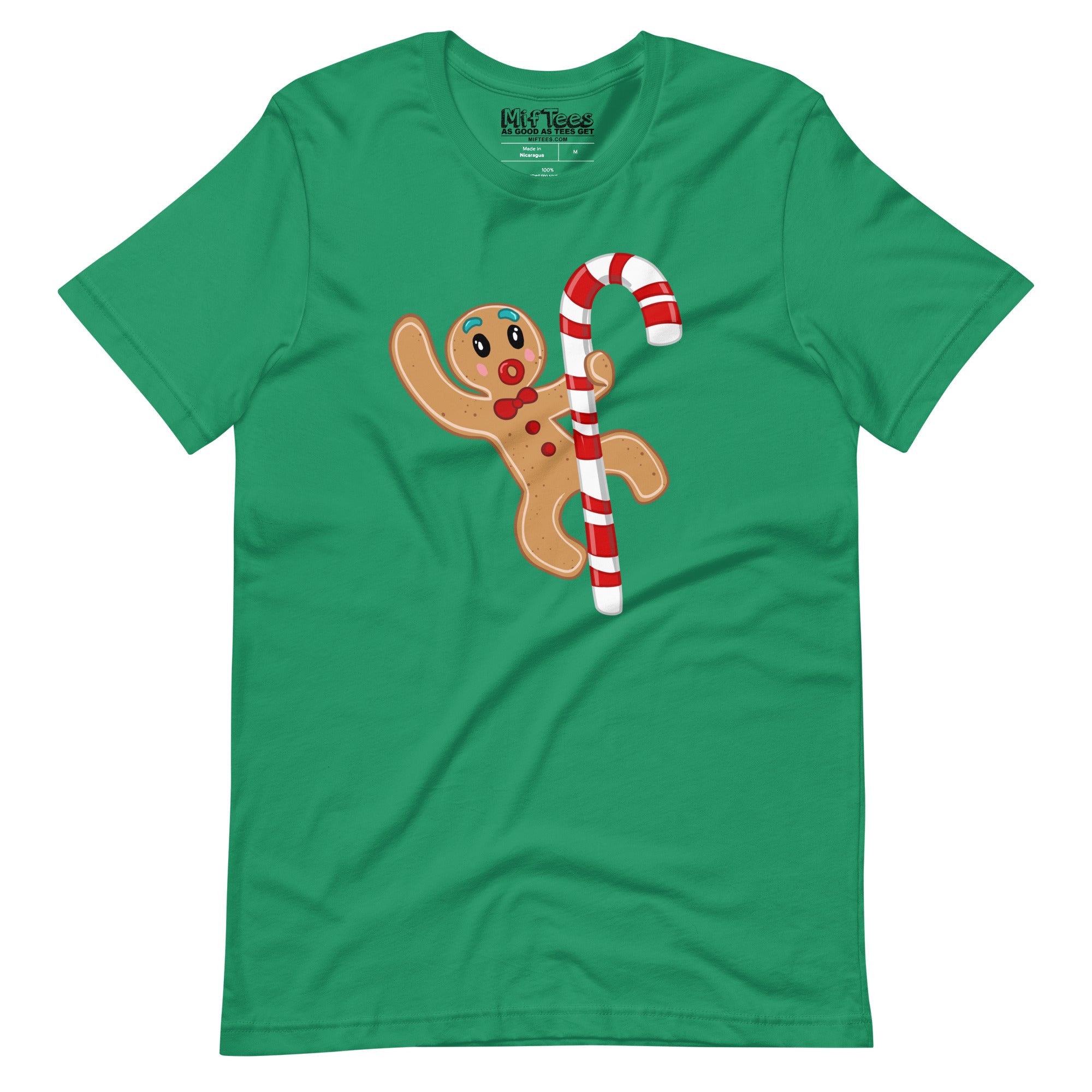 Candy Cane Pole-Dancing Gingerbread Man t-shirt