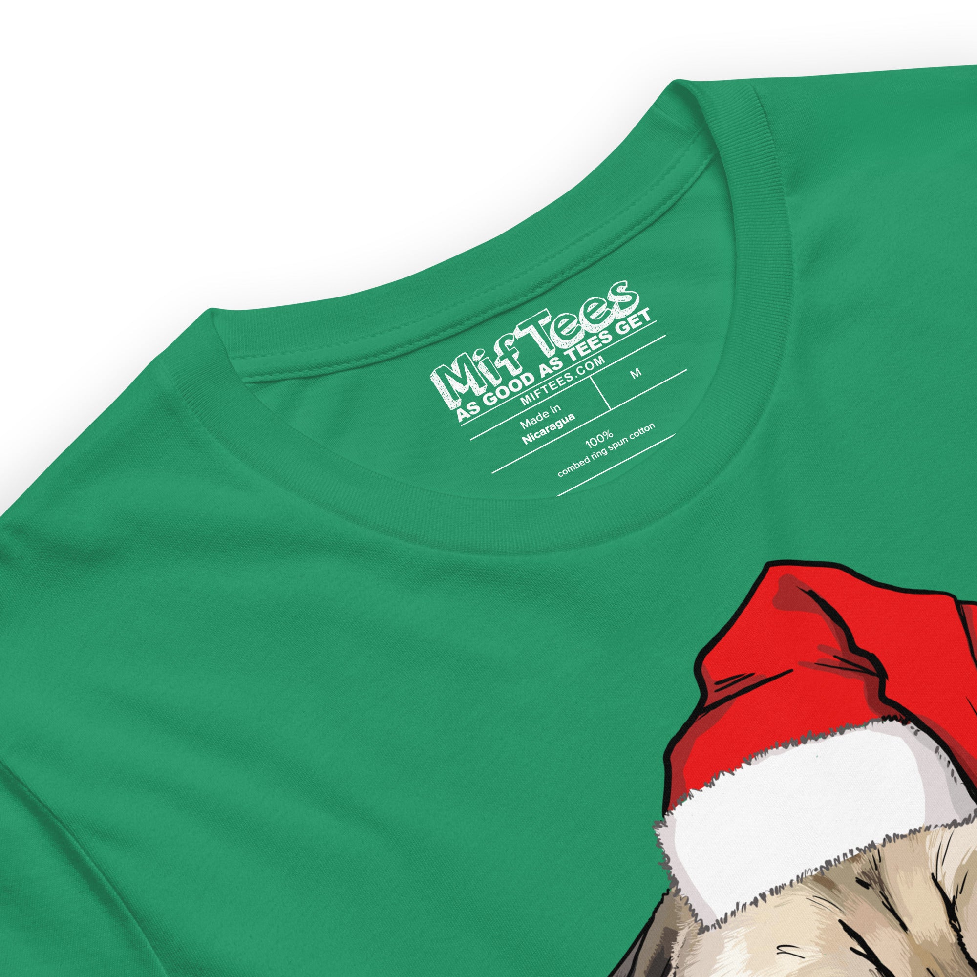 Pug with Santa hat Christmas Pug t-shirt