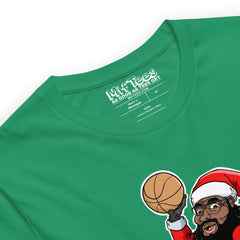 Black Santa Dunking A Basketball t-shirt