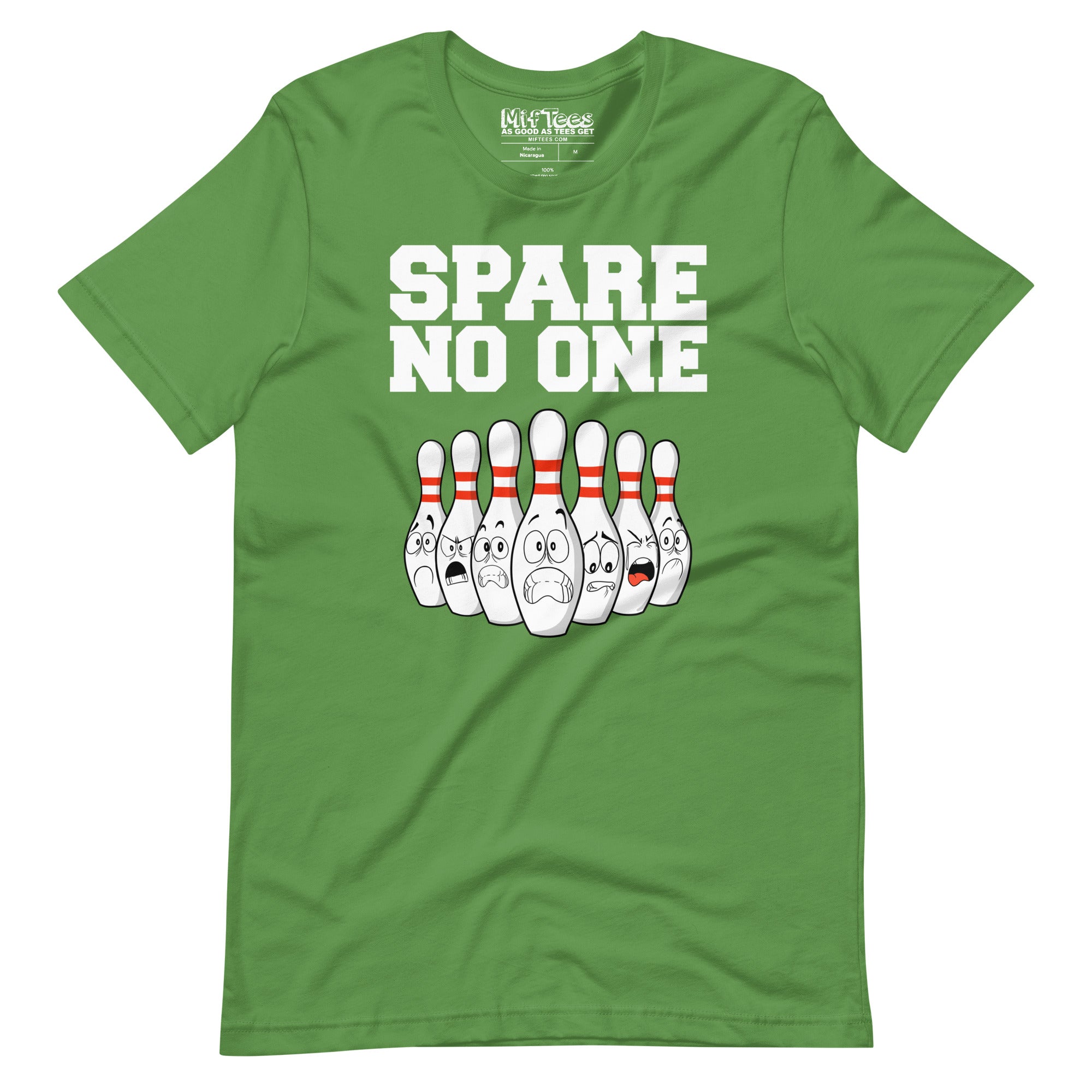 Scared Bowling Pins Spare No One Bowling t-shirt