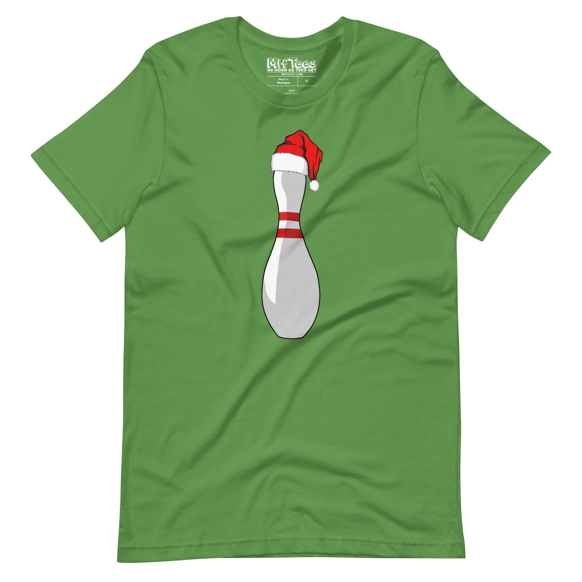 Bowling Pin with Santa Hat t-shirt