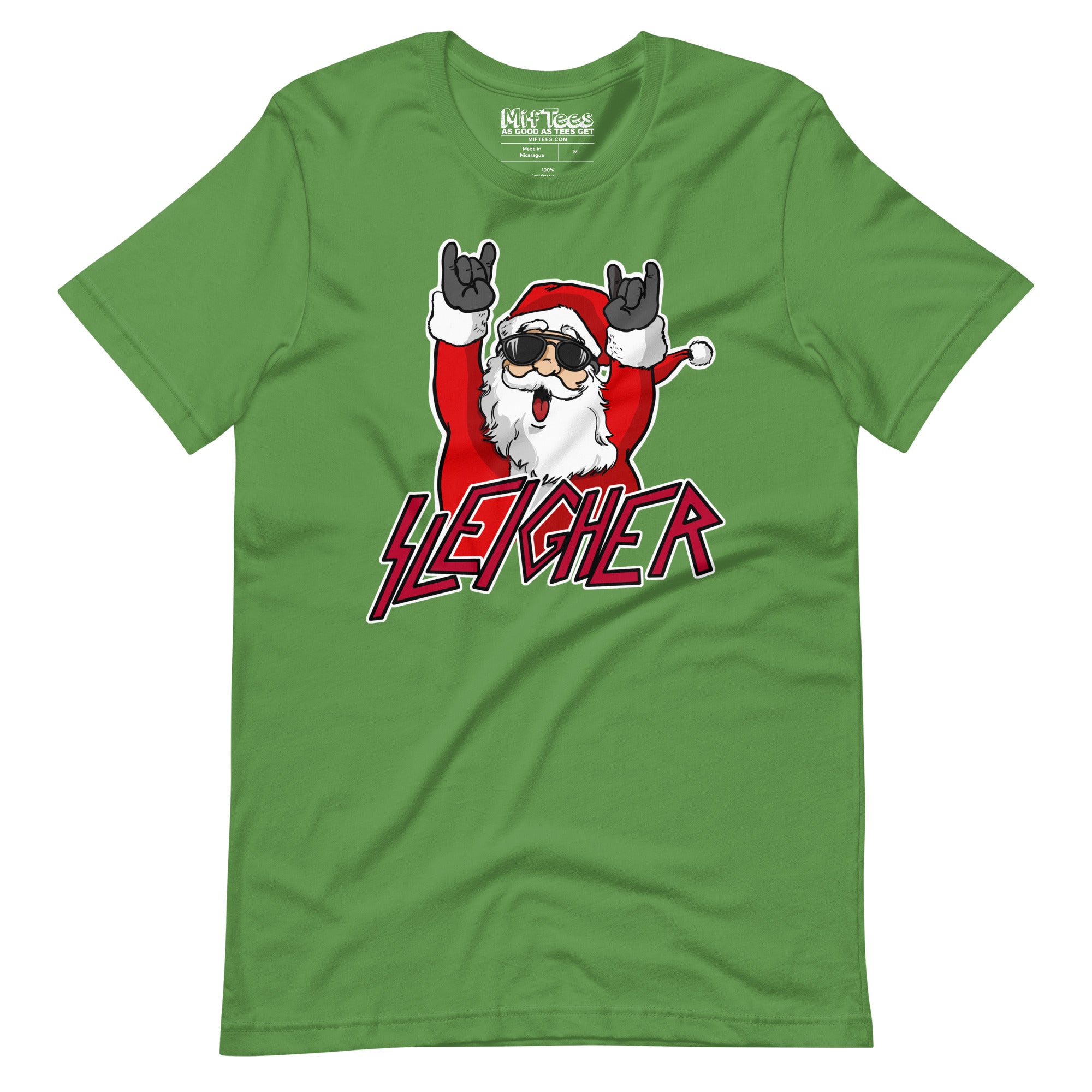 Metal Christmas Sleigher Santa t-shirt