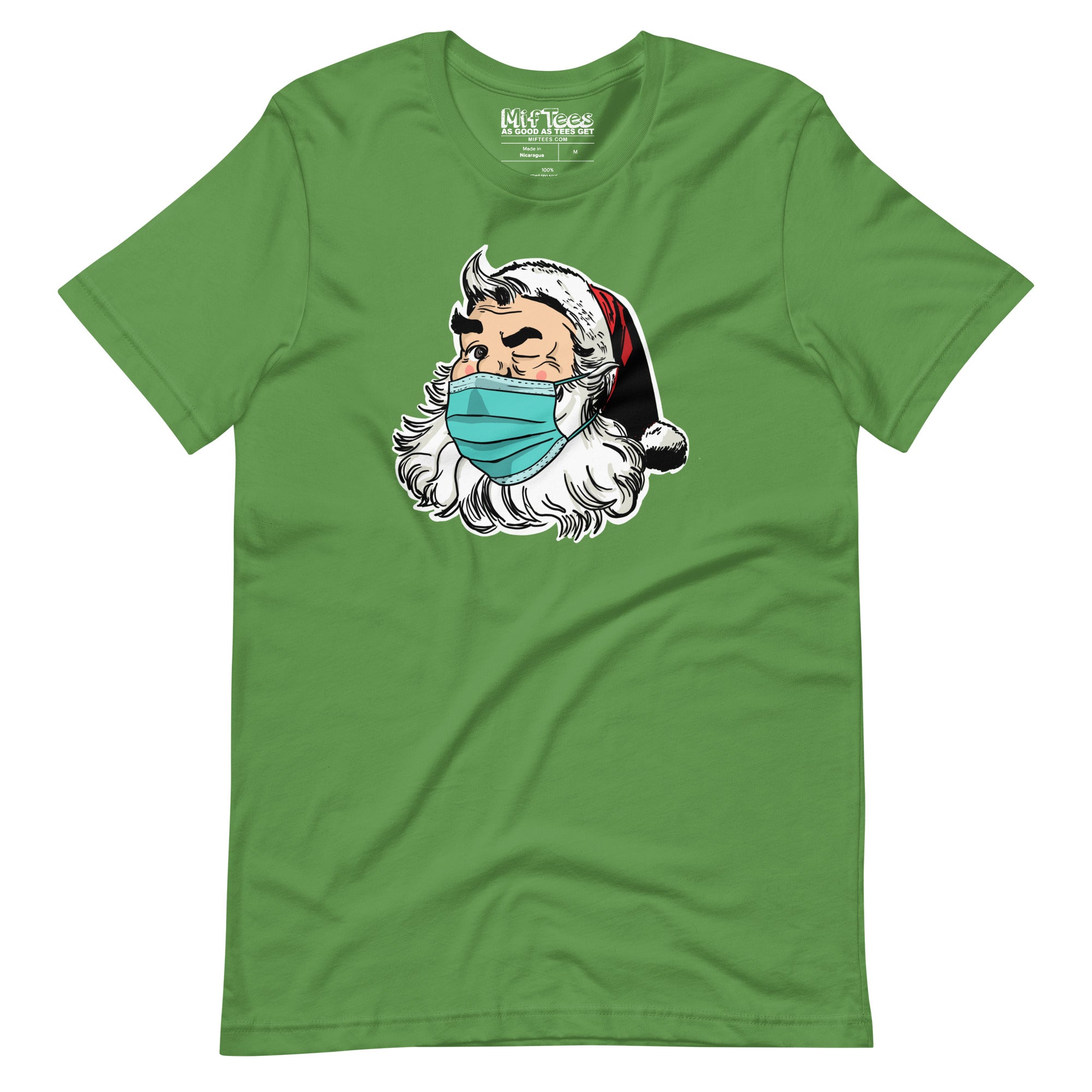 Santa with facemask t-shirt