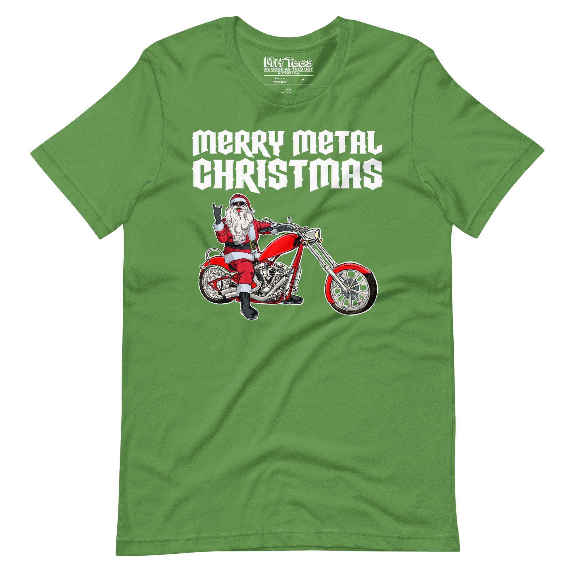 Santa Claus Merry Metal Christmas t-shirt