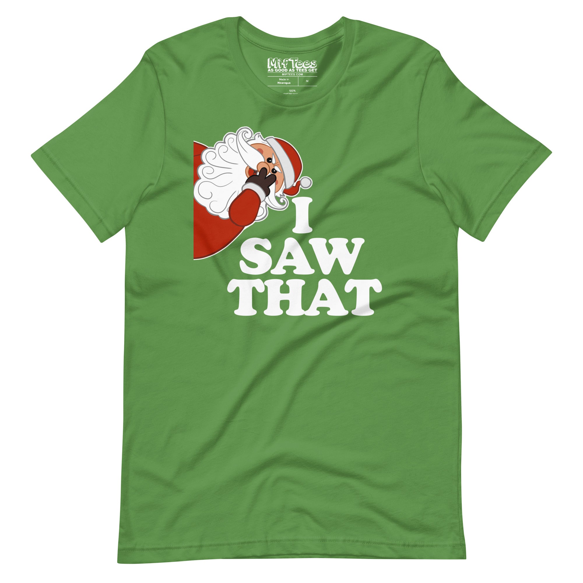 Angry Santa "I Saw That" t-shirt