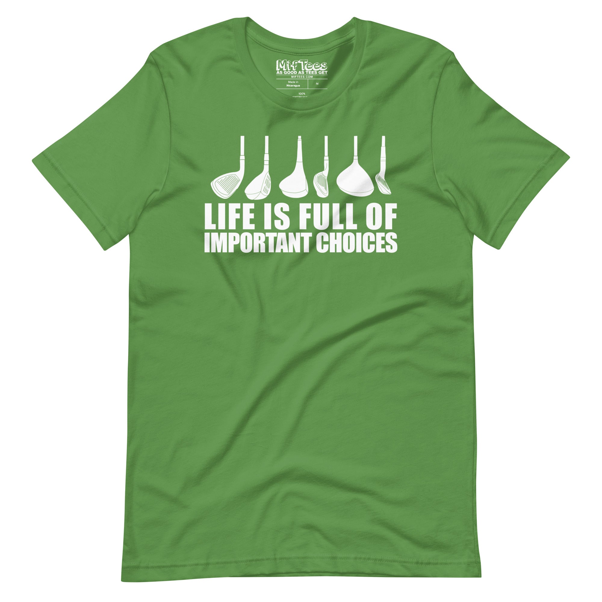 Life Is Full Of Important Choices Golf t-shirt