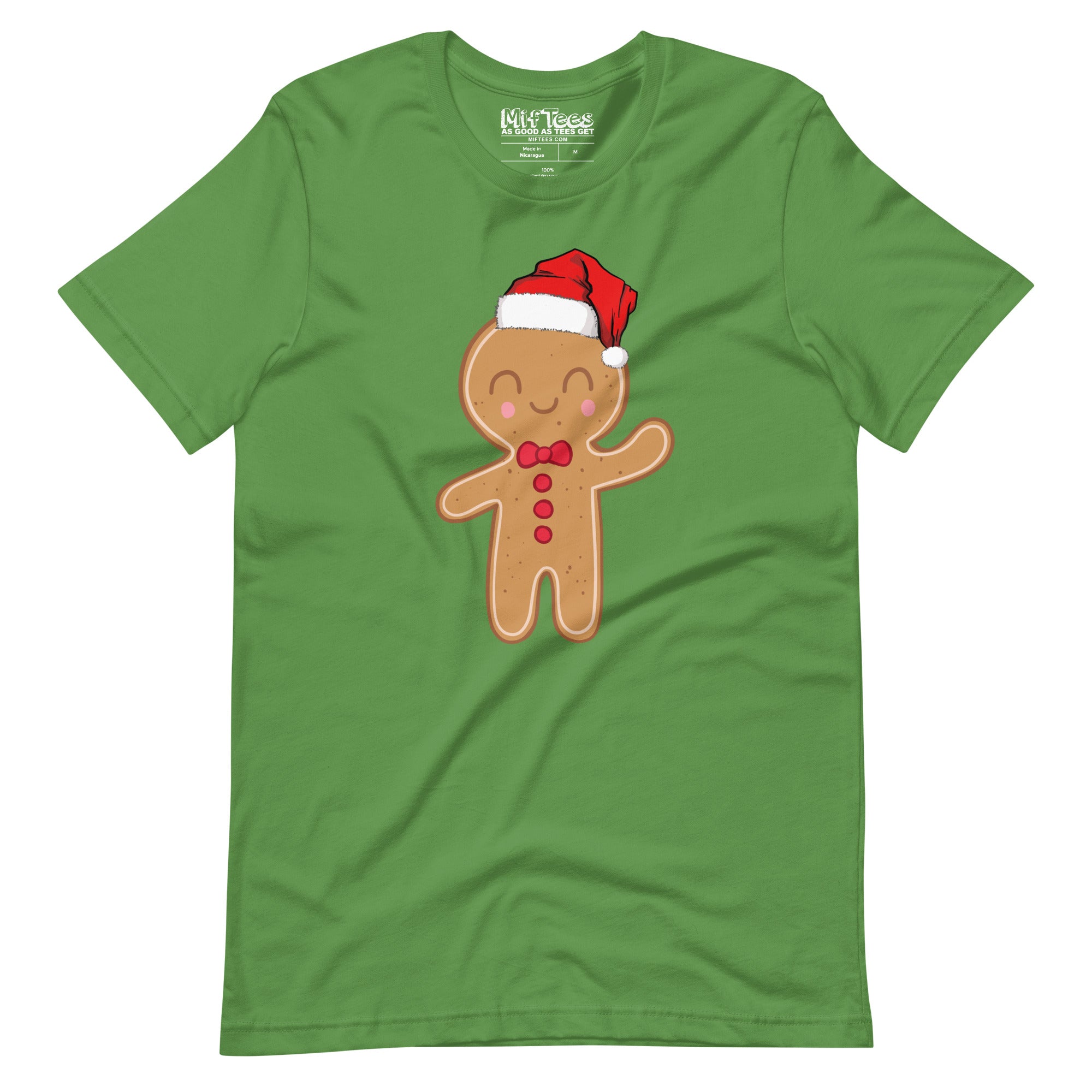 Fancy Gingerbread Man with Santa Hat t-shirt