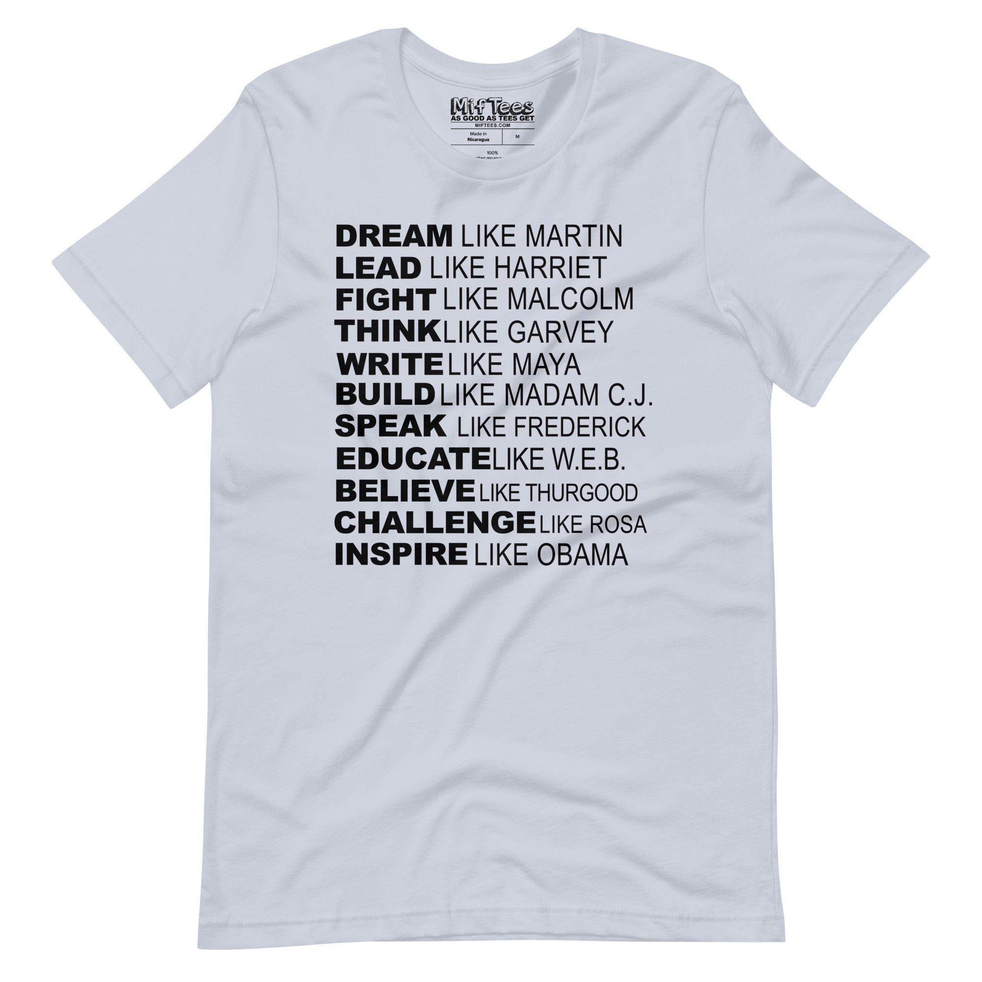 Dream Like Martin, Lead Like Harriet, Fight Like Malcolm t-shirt