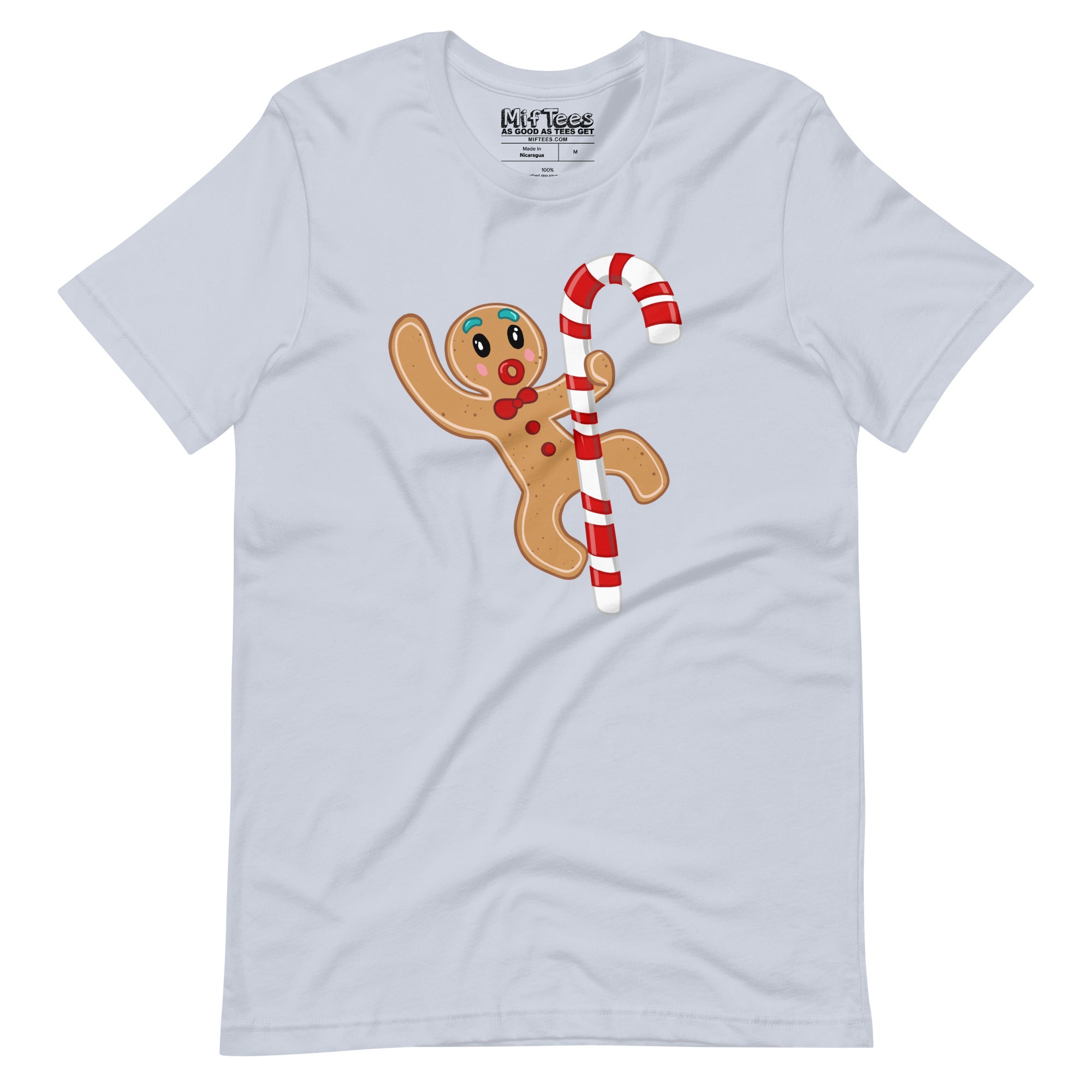 Candy Cane Pole-Dancing Gingerbread Man t-shirt