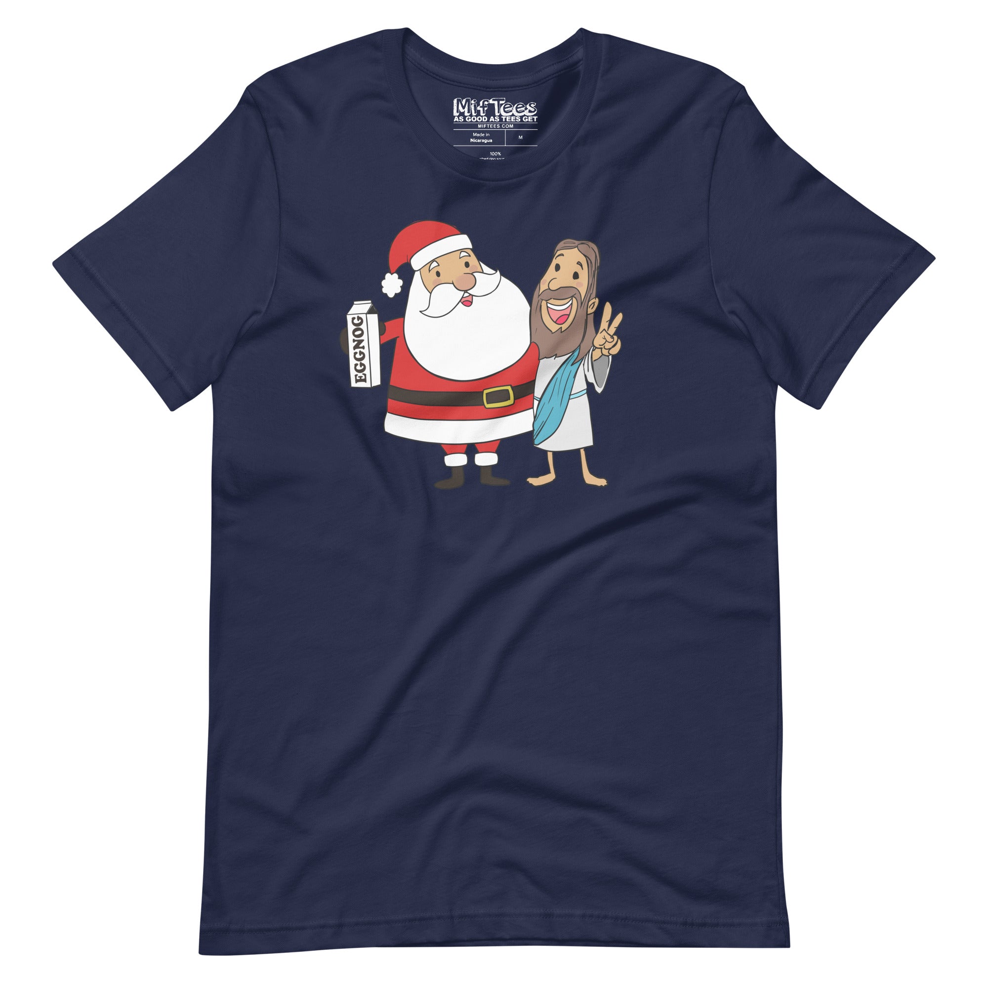 Santa Claus and Jesus Best Friends t-shirt