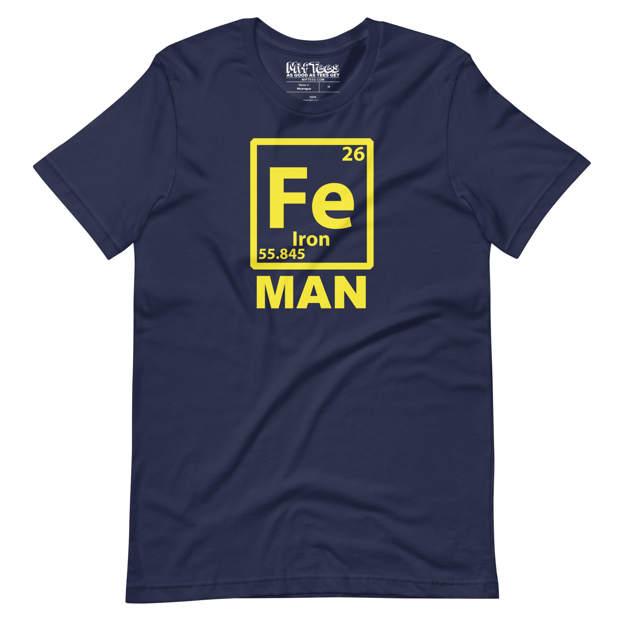 Iron (Fe) Man Funny Periodic Element T-Shirt