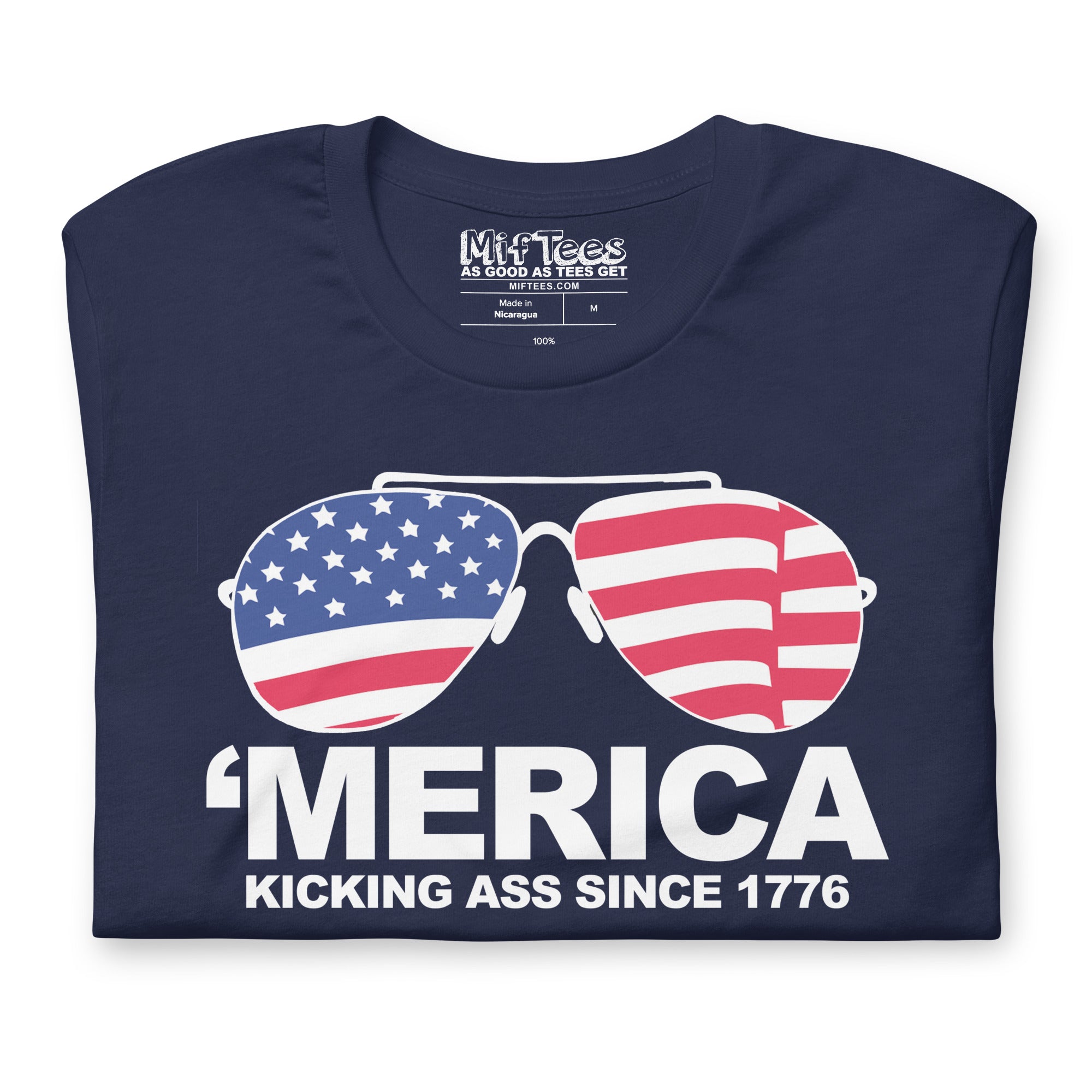 Merica kicking ass since 1776 funny Patriotic USA July 4th T-Shirt