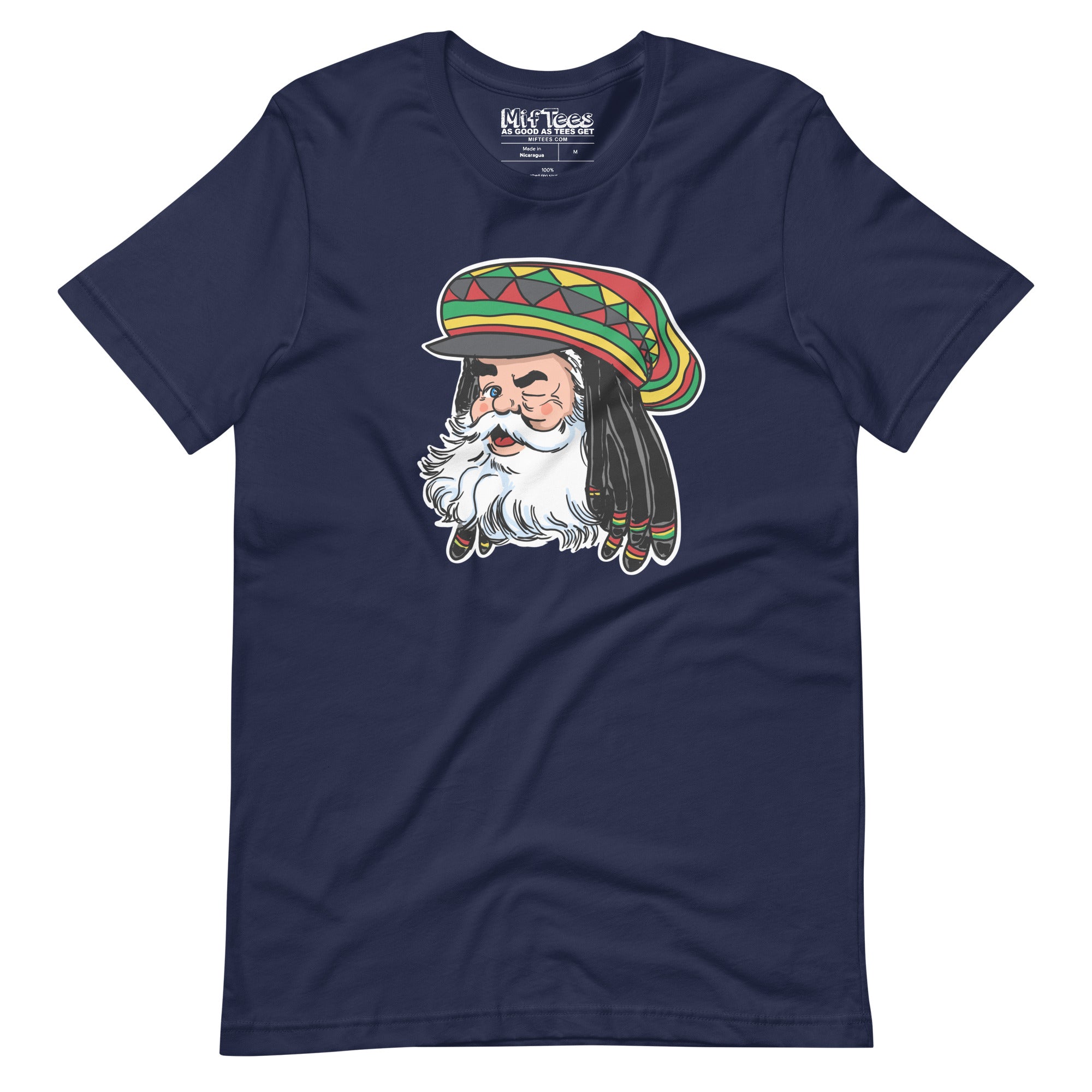 Santa with Rasta Hat t-shirt