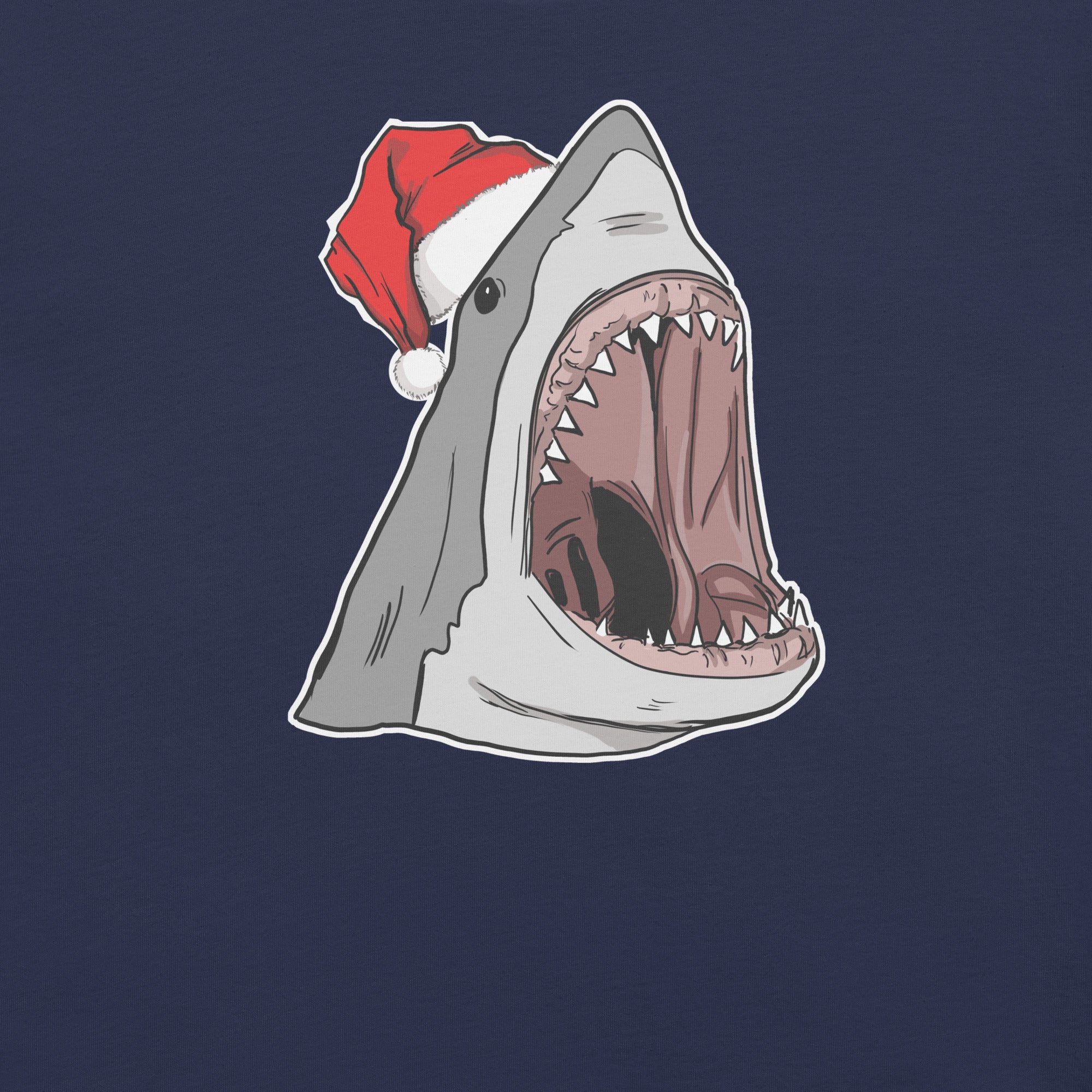 Shark with Santa  Hat t-shirt