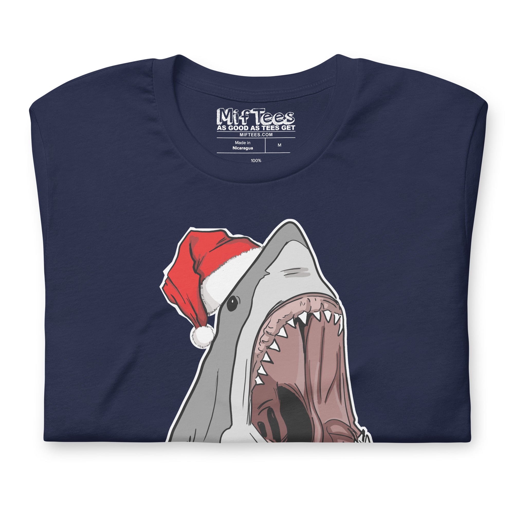 Shark with Santa  Hat t-shirt