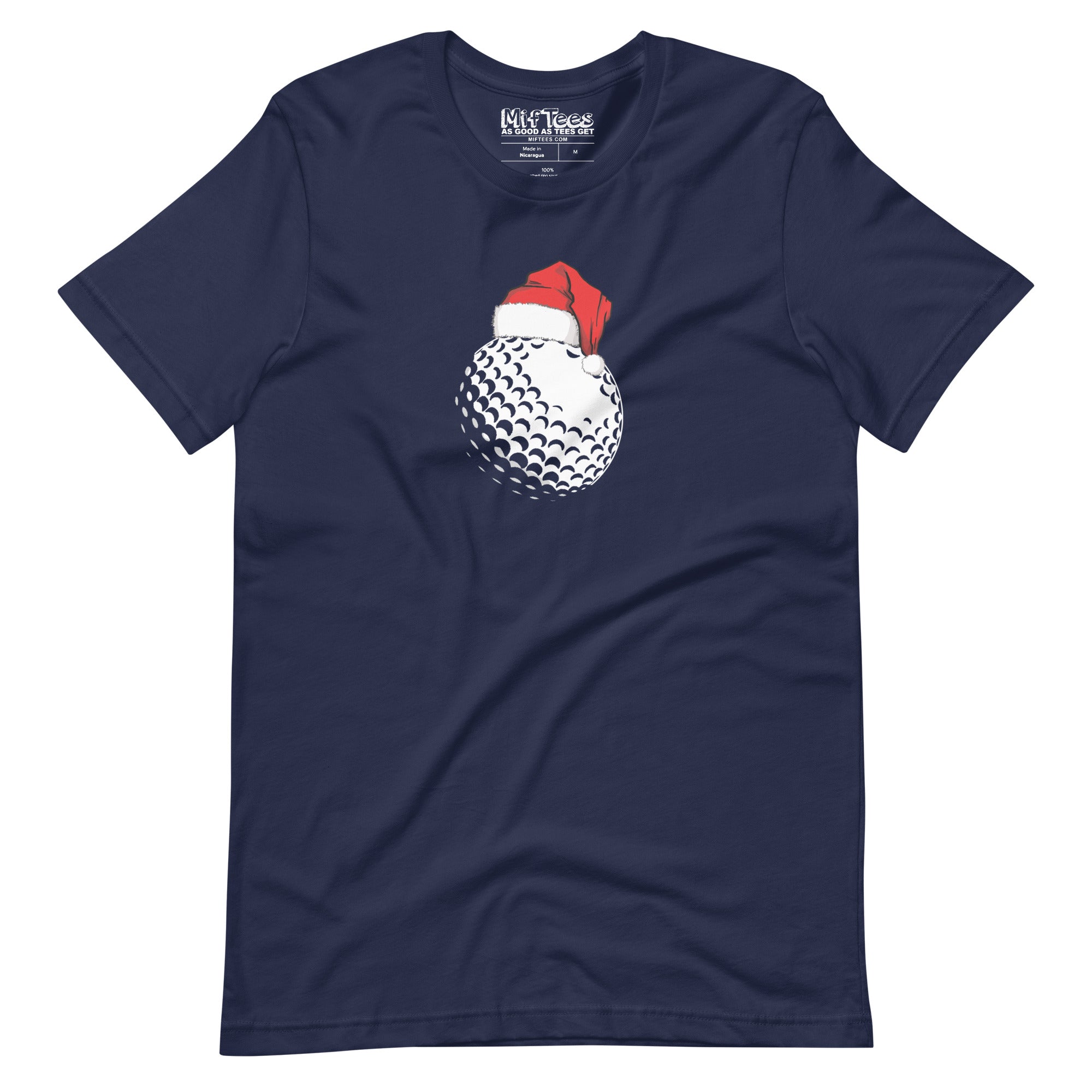 Golf Ball with Santa Hat t-shirt