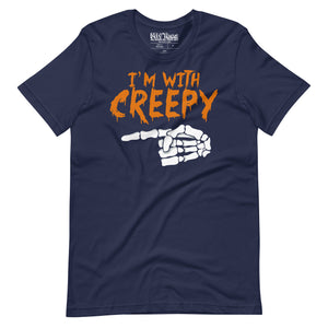 I'm With Creepy Funny Halloween T-Shirt