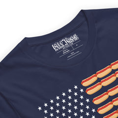 Hot dog USA Flag funny Hot dog American flag T-Shirt