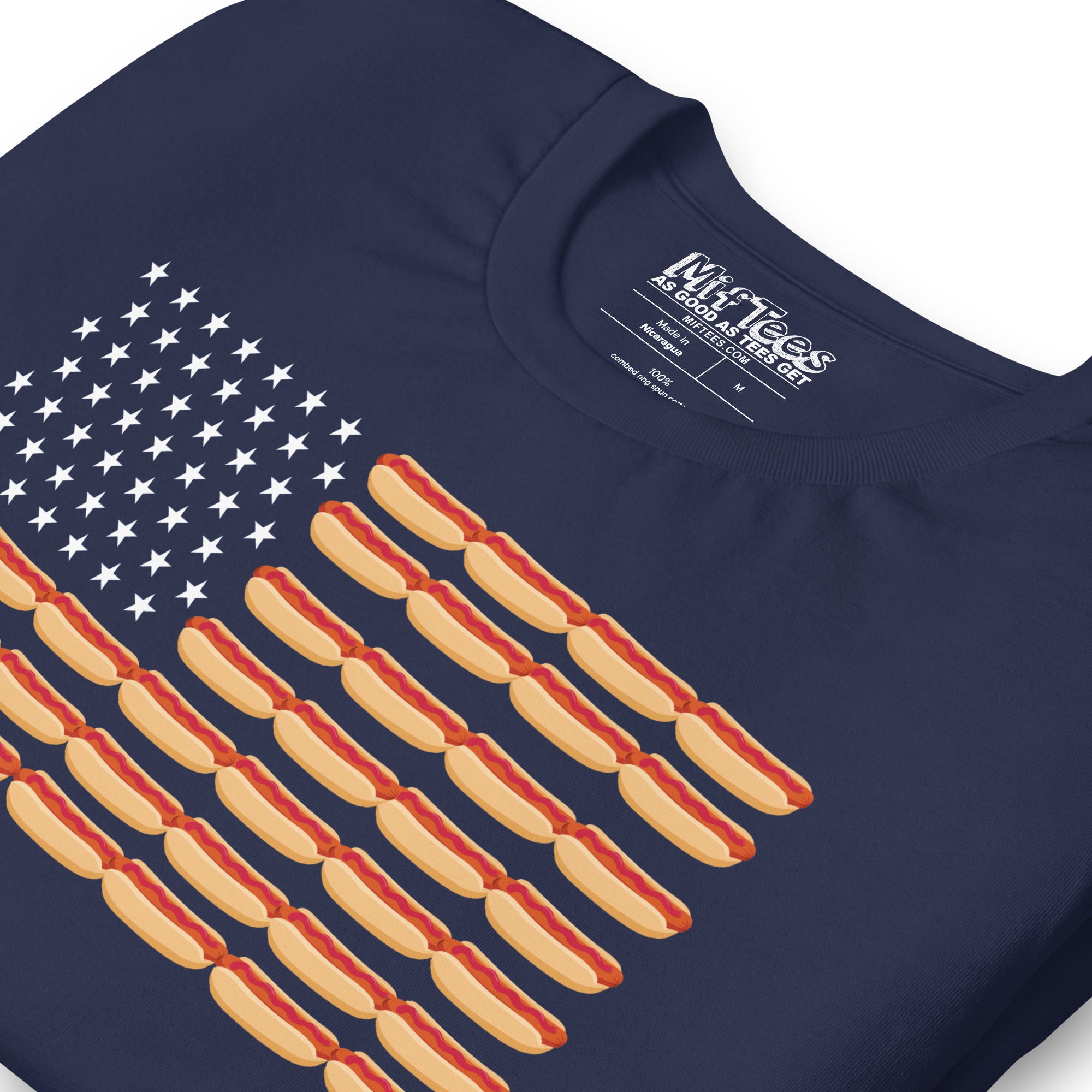 Hot dog USA Flag funny Hot dog American flag T-Shirt