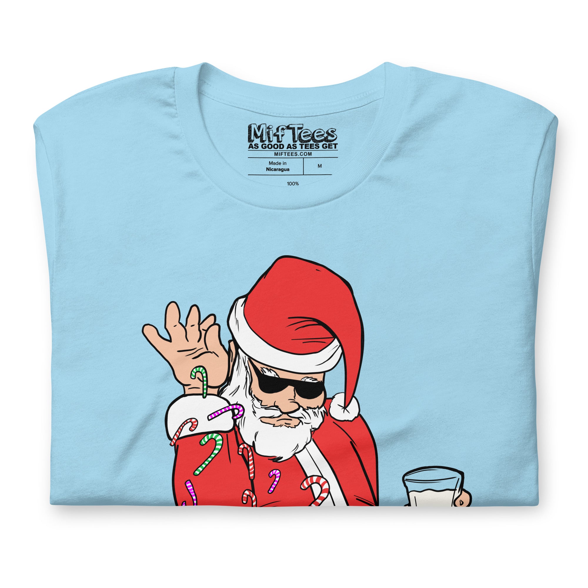 Santa throwing Candy Canes t-shirt