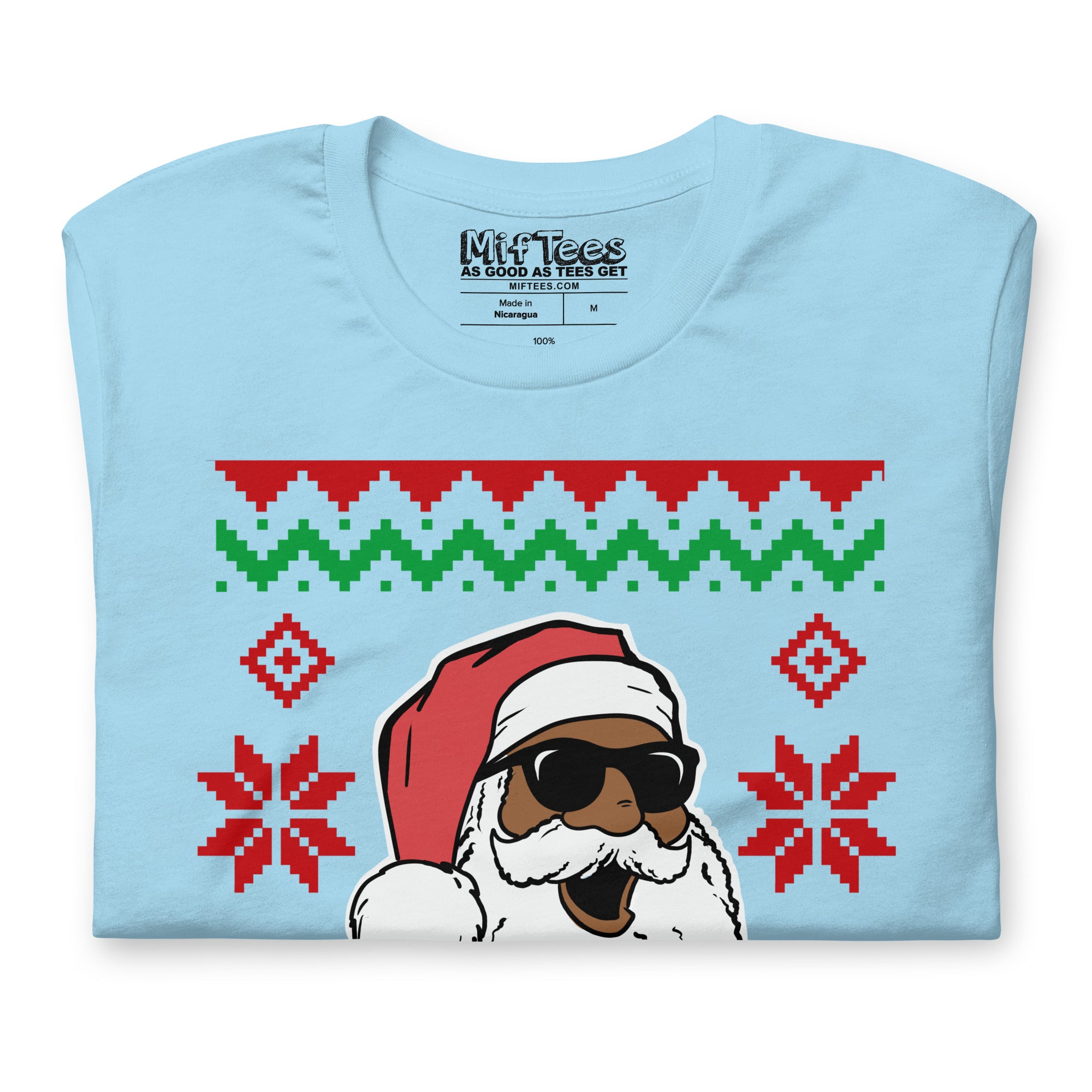 Black Santa Ugly Christmas t-shirt