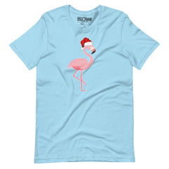 Pink Flamingo with Santa Hat t-shirt