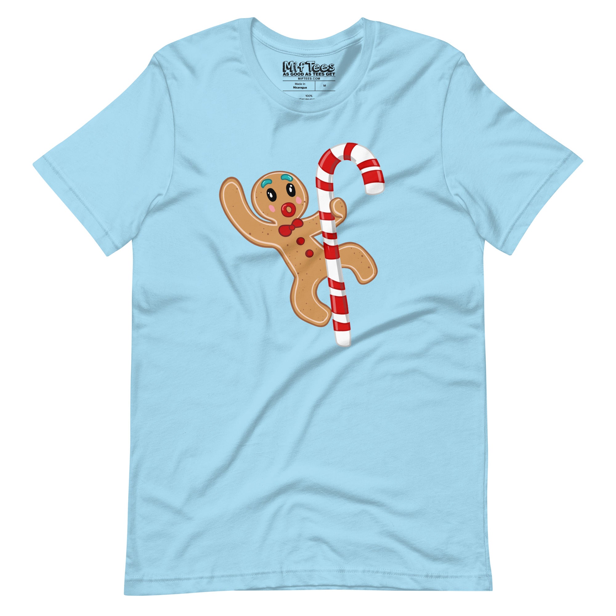 Candy Cane Pole-Dancing Gingerbread Man t-shirt