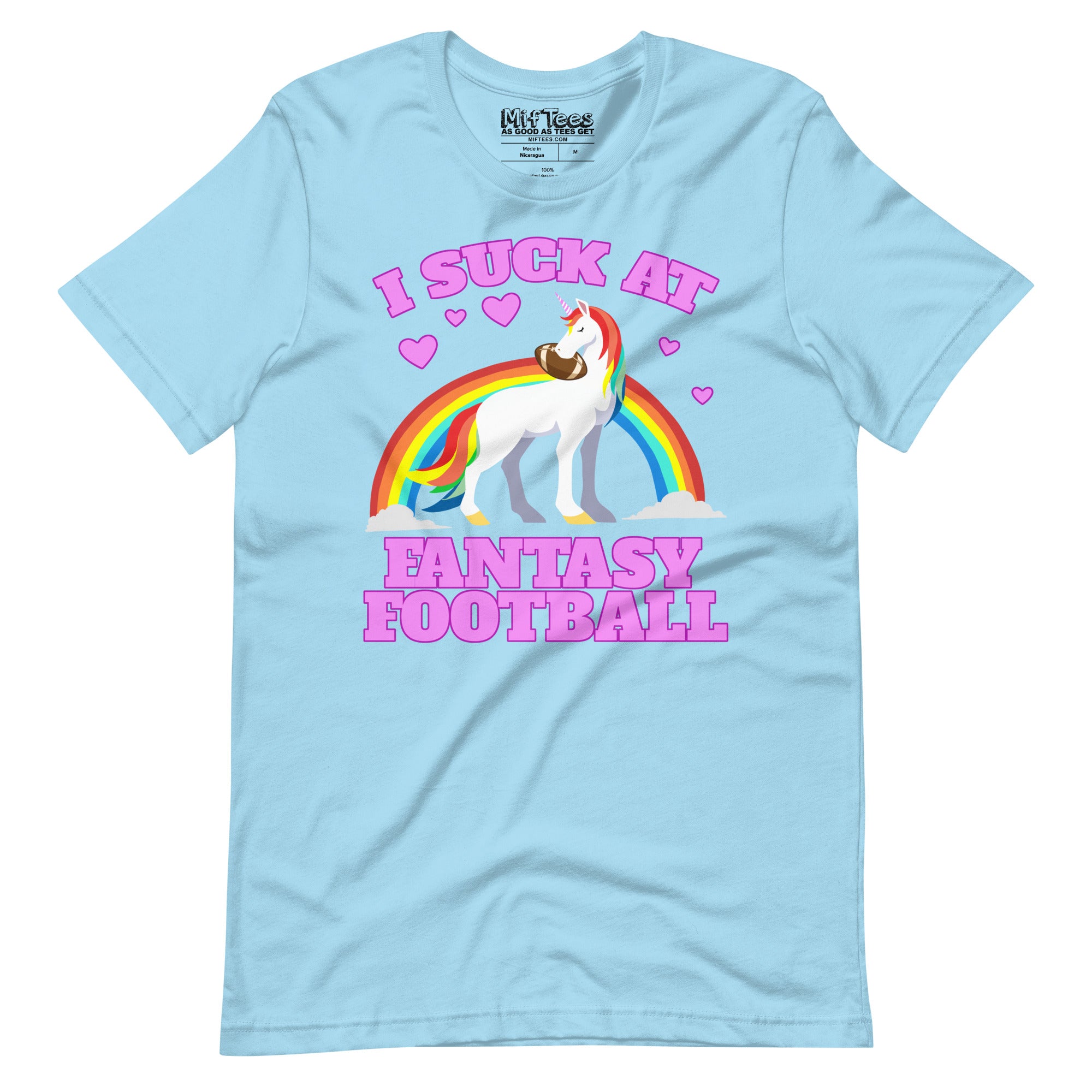 I Suck at Fantasy Football Unicorn t-shirt