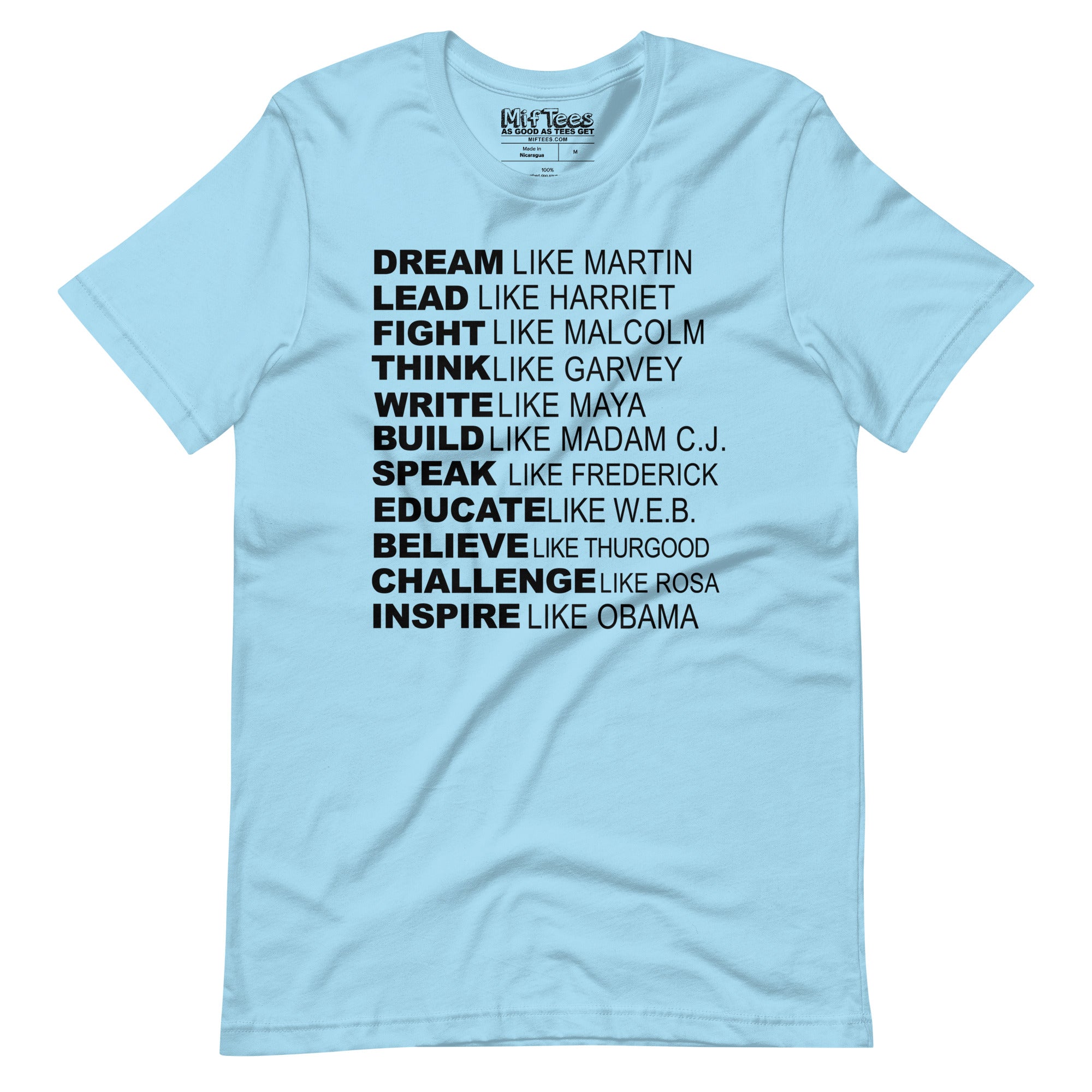 Dream Like Martin, Lead Like Harriet, Fight Like Malcolm t-shirt