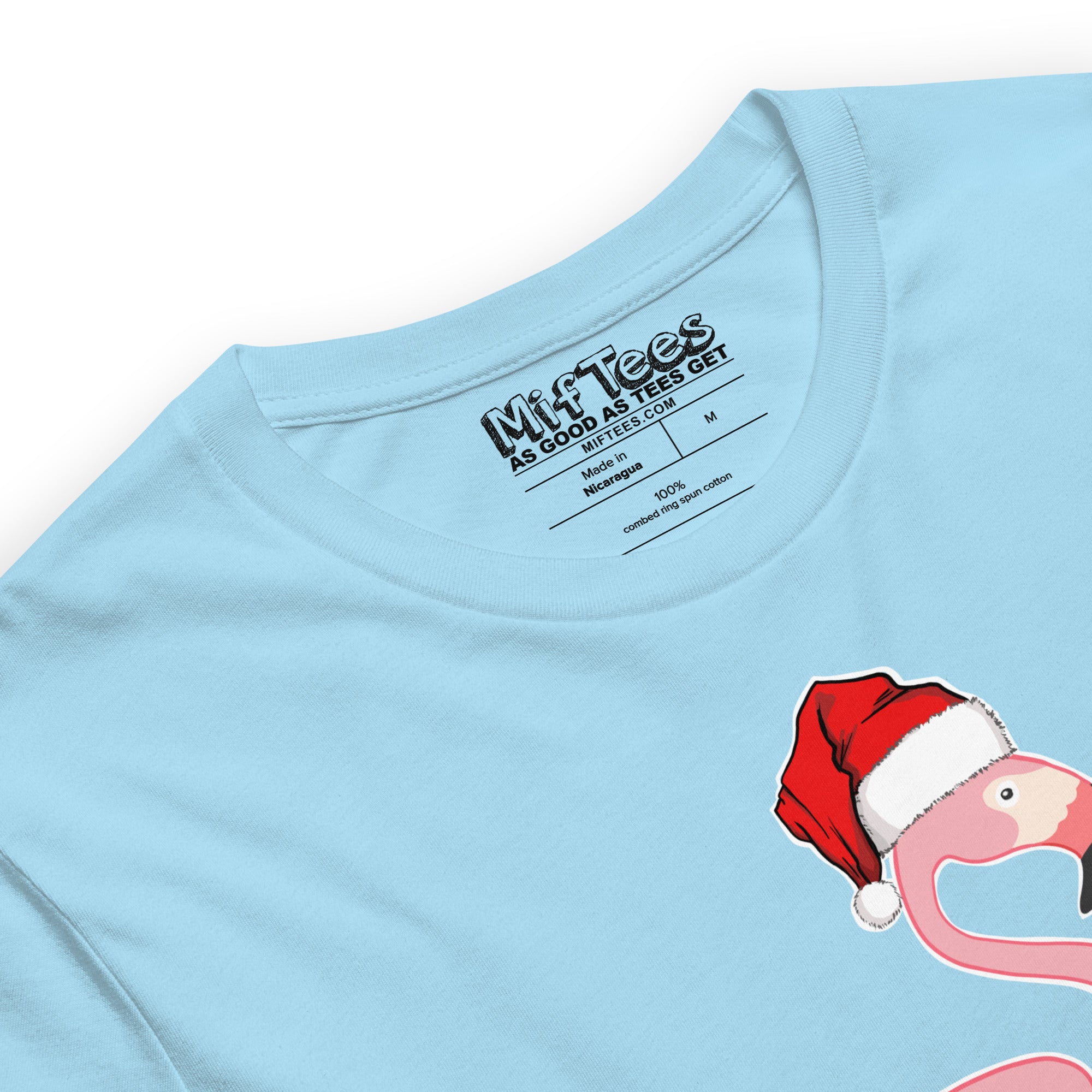 Pink Flamingo with Santa Hat t-shirt