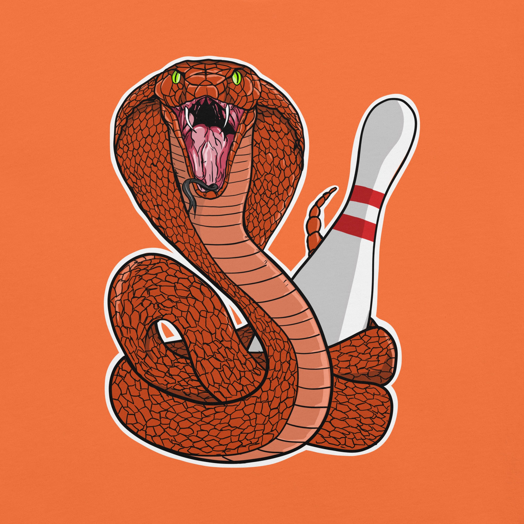 Snake with Bowling Pin t-shirt