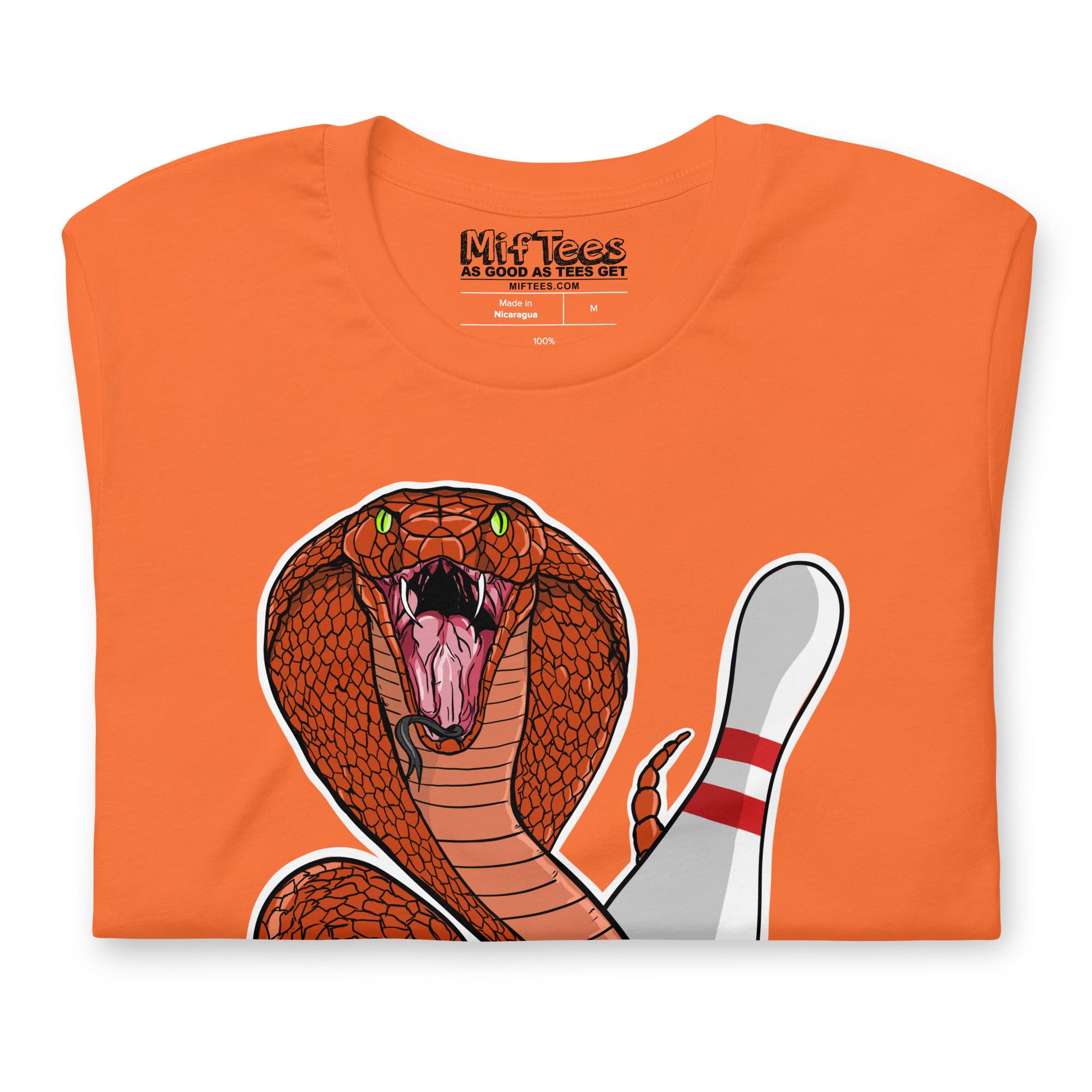 Snake with Bowling Pin t-shirt